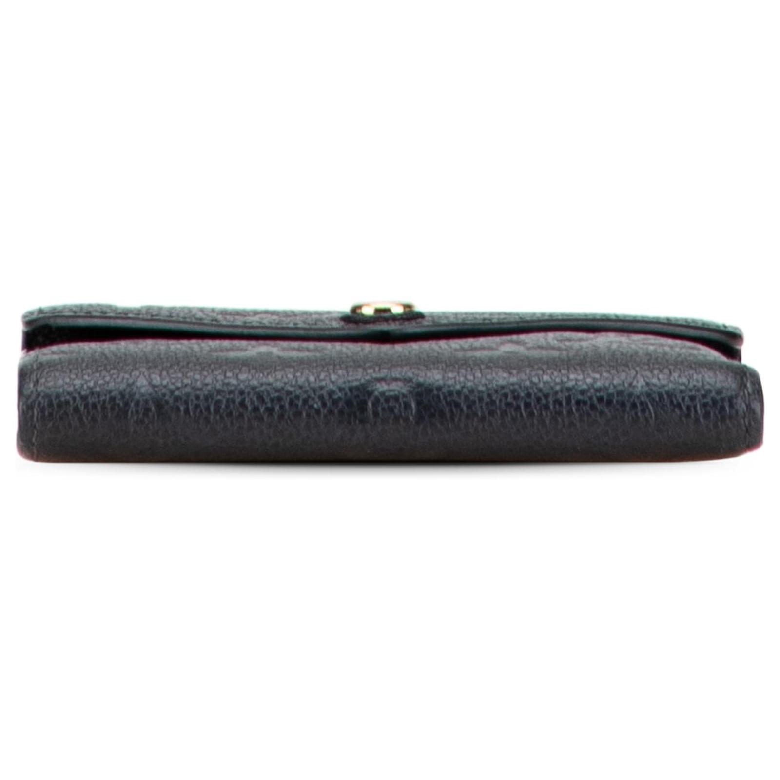 Louis Vuitton Black Monogram Empreinte Victorine Wallet Leather Cloth  ref.2417079