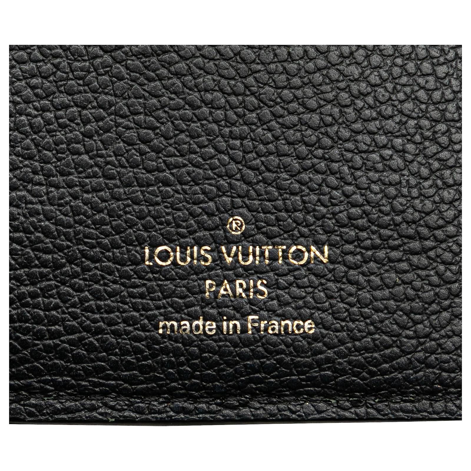 Louis Vuitton Black Monogram Empreinte Victorine Wallet Leather Cloth  ref.2417079