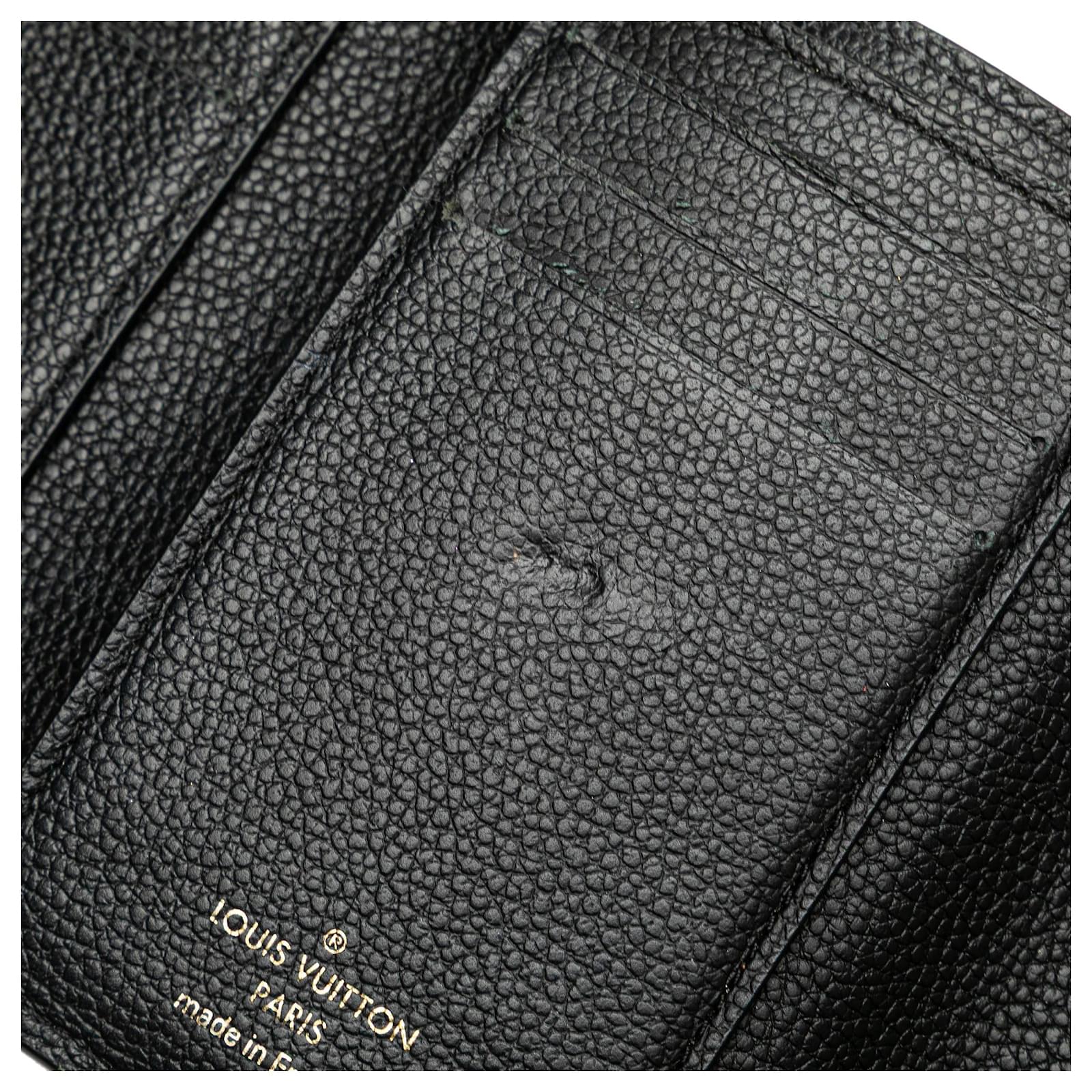 Louis Vuitton Black Monogram Empreinte Victorine Wallet Leather Cloth  ref.2417079