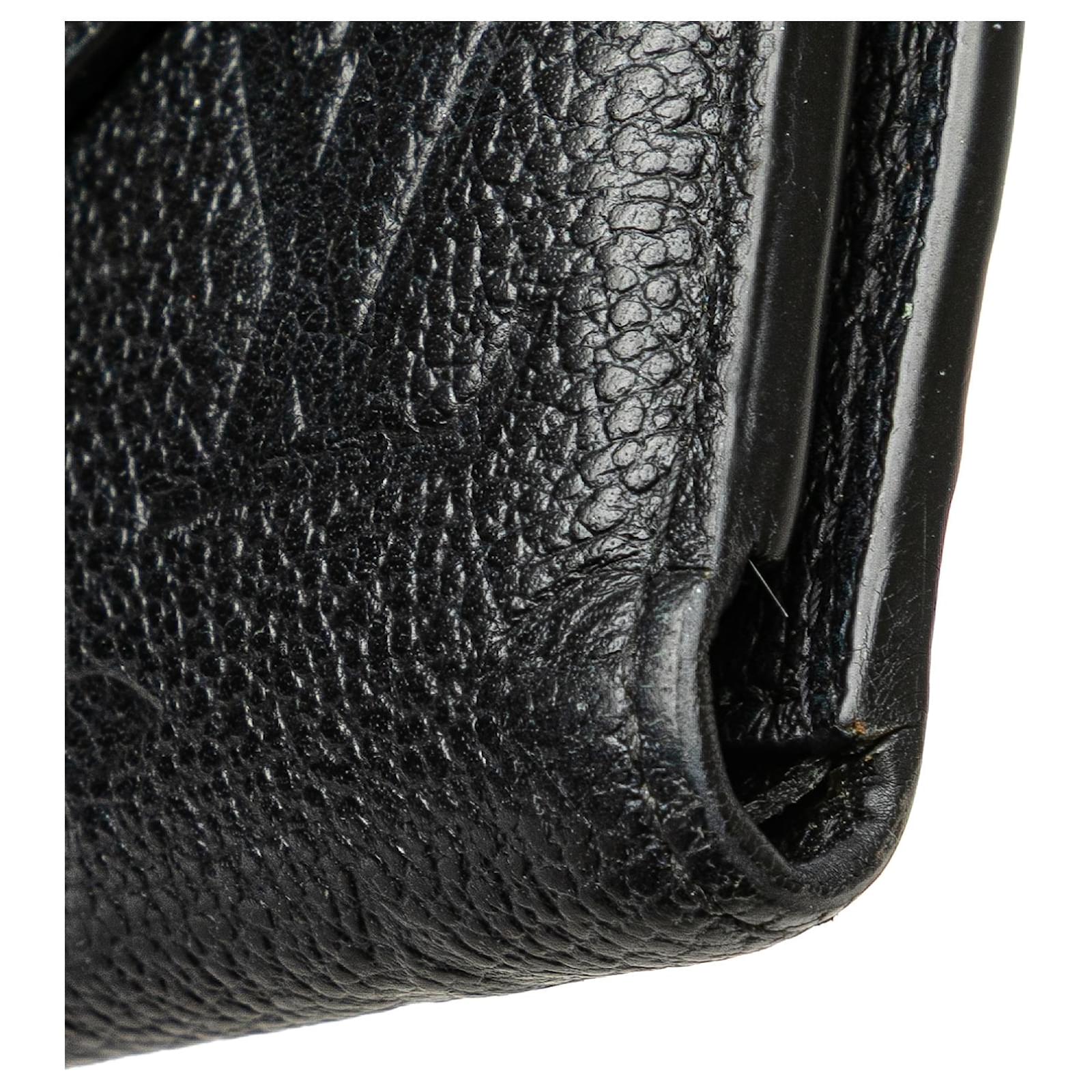 Louis Vuitton Black Monogram Empreinte Victorine Wallet Leather Cloth  ref.2417079