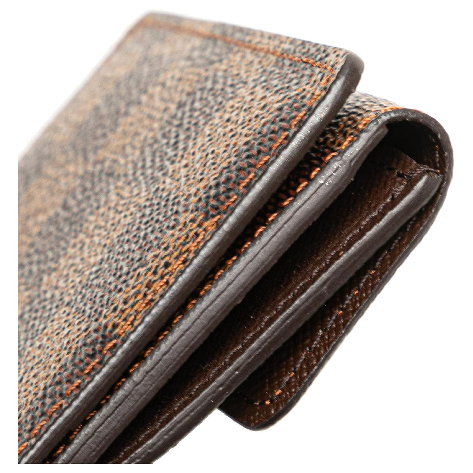 Louis Vuitton Brown Damier Ebene Ludlow Wallet Cloth  ref.2417235