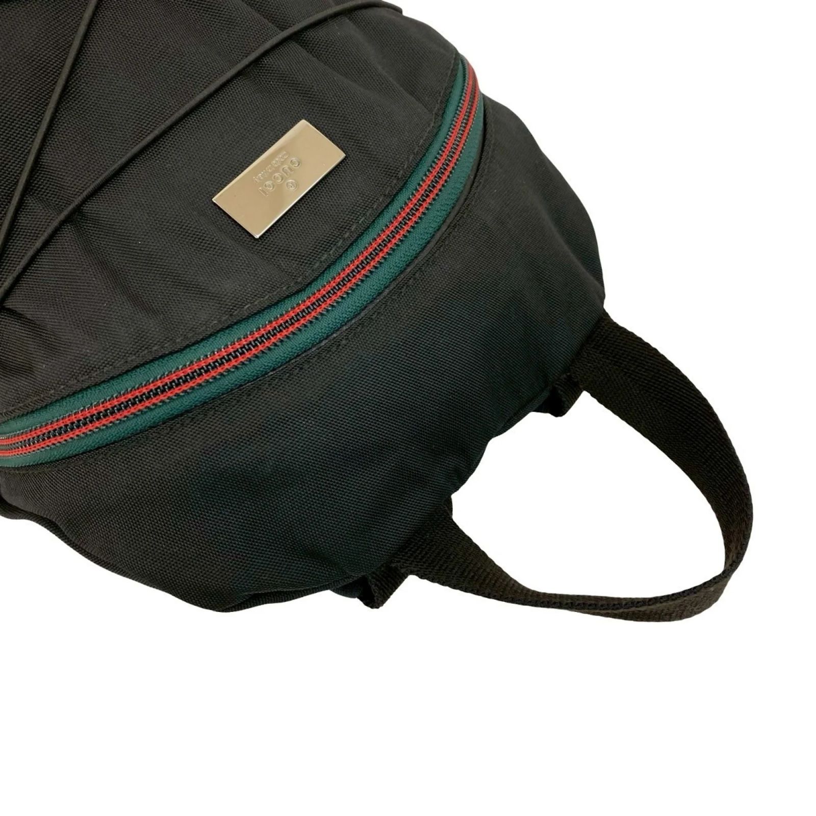 Gucci Backpack Sherry Black Green Red Black X Green X Red COUTURE GUCCI BLACK BAMBOO GREEN & RED WEB STRIPE MINI  main image 2
