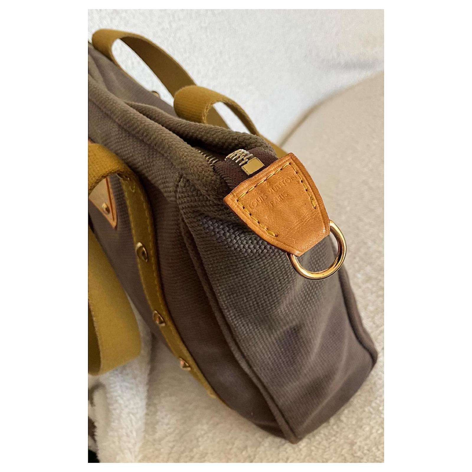 Louis Vuitton Antigua Brown Khaki Cotton Cloth  ref.2418239
