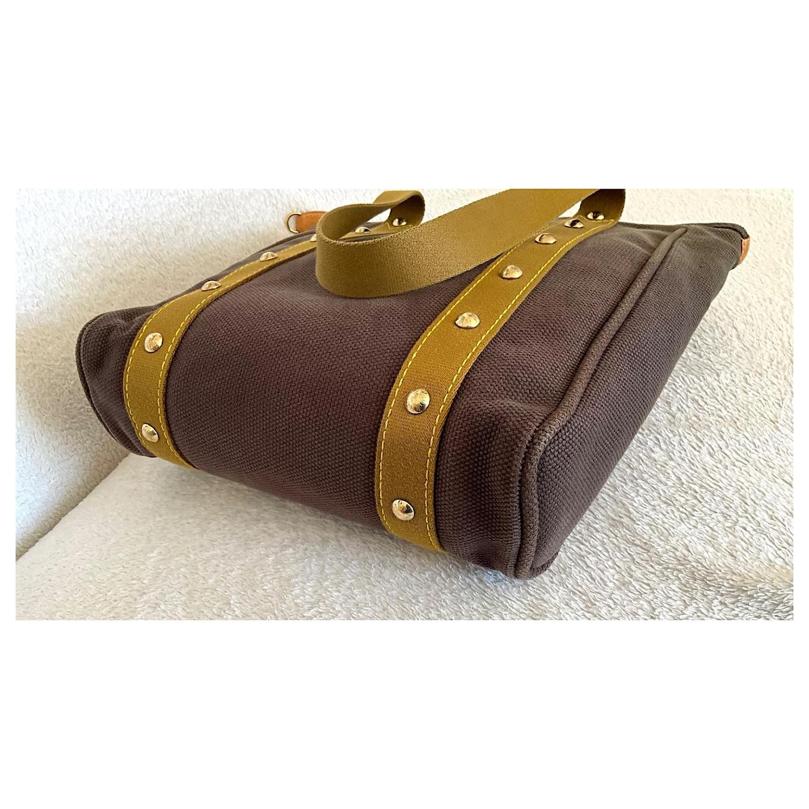 Louis Vuitton Antigua Brown Khaki Cotton Cloth  ref.2418239