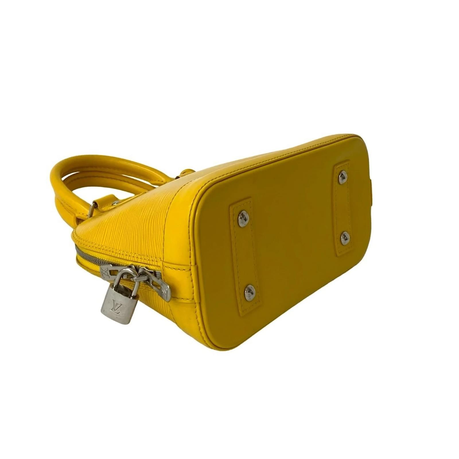Louis Vuitton Alma BB Epi Leather Handbag Yellow  ref.2418706