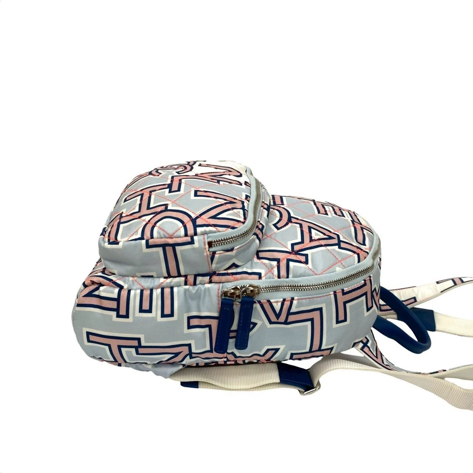 Chanel Coco Mark Logo Neon Quilted Mini Backpack Pink White 