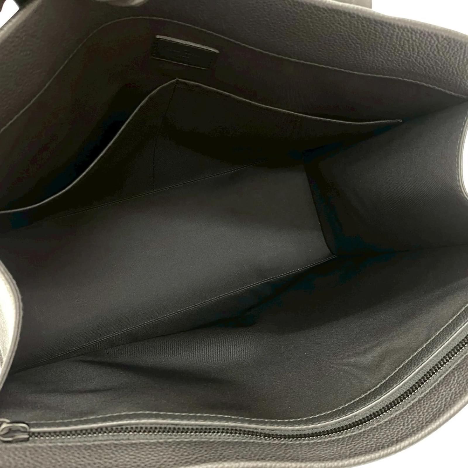 Louis Vuitton Aerogram Takeoff Tote Bag Black Leather  ref.2418742