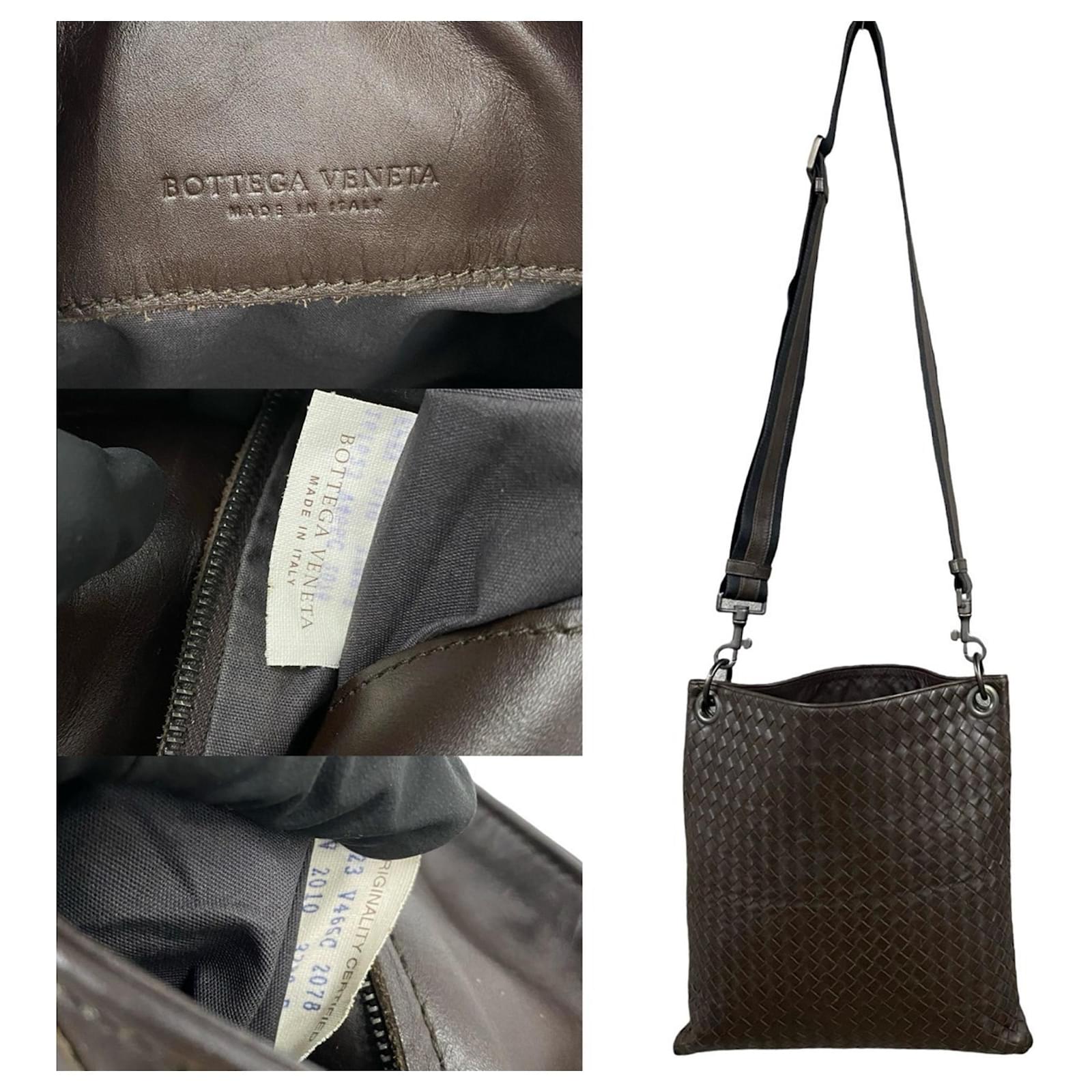 Bottega Veneta Intrecciato Leather Shoulder Bag Brown ref.2419394