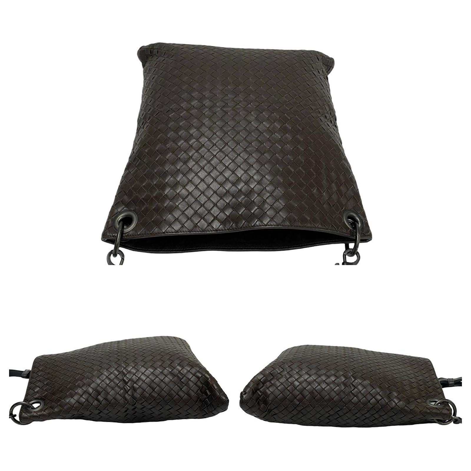 Bottega Veneta Intrecciato Leather Shoulder Bag Brown ref.2419394