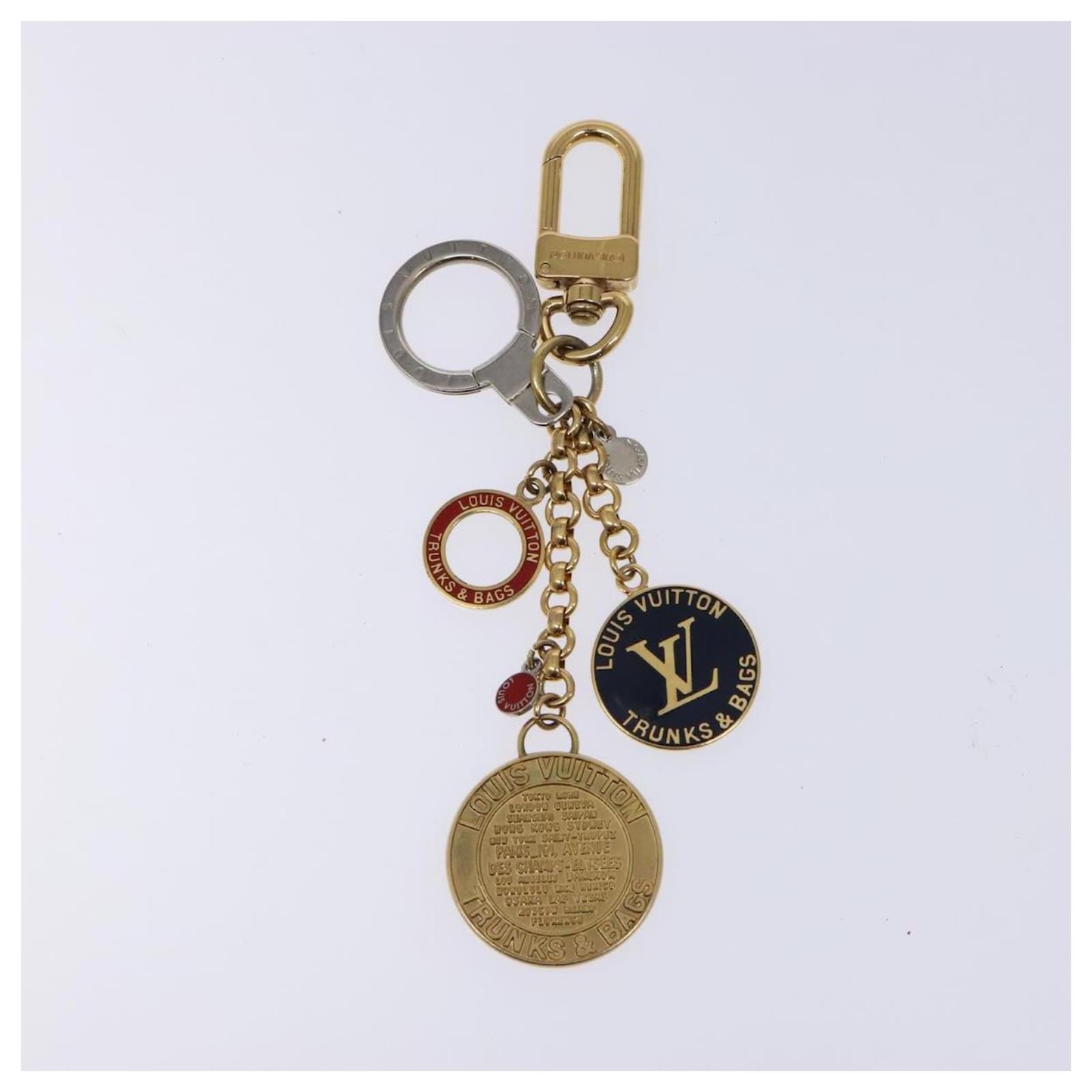 LOUIS VUITTON Porte Cles Chainne Key Holder metal T&B Gold M60076 LV Auth 135692 Golden  ref.2420446