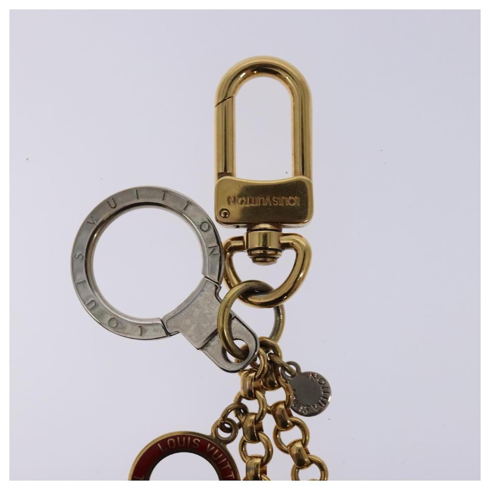 LOUIS VUITTON Porte Cles Chainne Key Holder metal T&B Gold M60076 LV Auth 135692 Golden  ref.2420446
