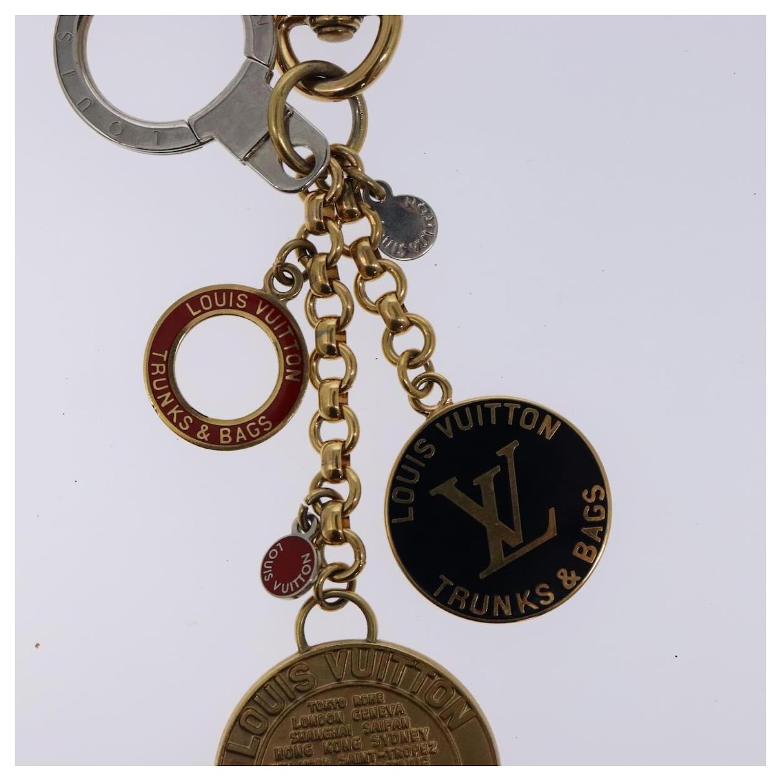 LOUIS VUITTON Porte Cles Chainne Key Holder metal T&B Gold M60076 LV Auth 135692 Golden  ref.2420446