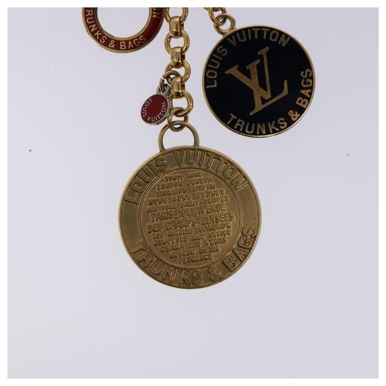 LOUIS VUITTON Porte Cles Chainne Key Holder metal T&B Gold M60076 LV Auth 135692 Golden  ref.2420446