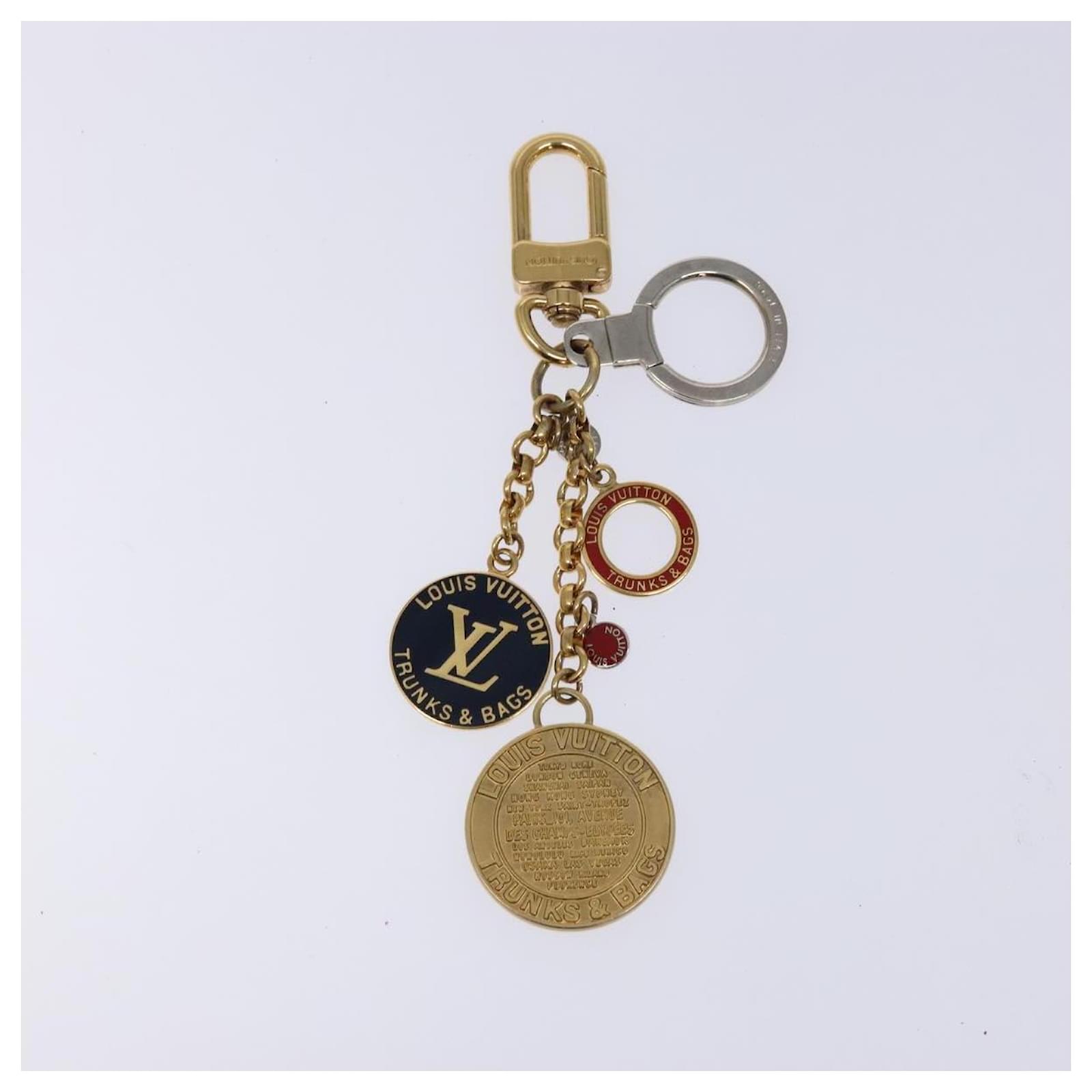 LOUIS VUITTON Porte Cles Chainne Key Holder metal T&B Gold M60076 LV Auth 135692 Golden  ref.2420446