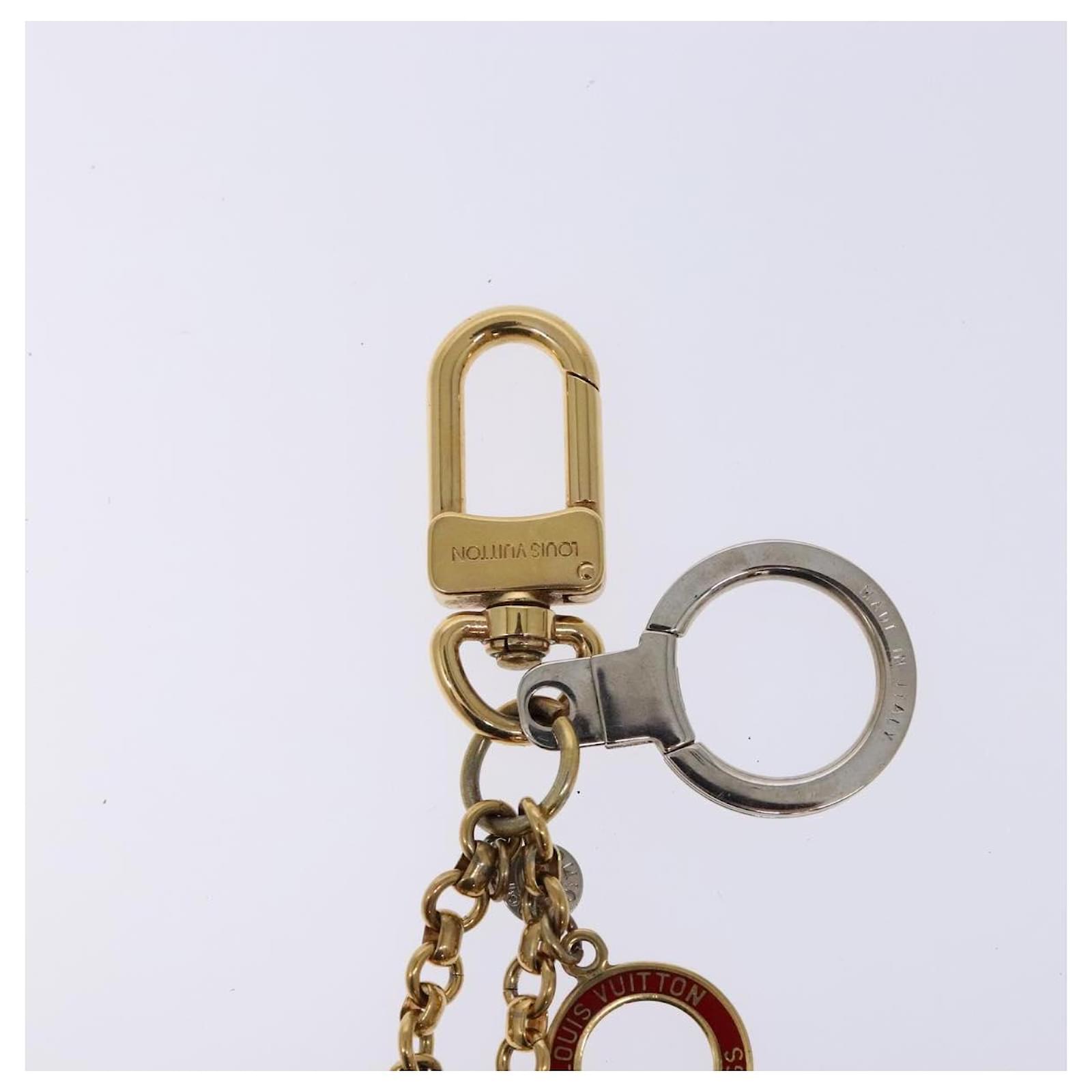 LOUIS VUITTON Porte Cles Chainne Key Holder metal T&B Gold M60076 LV Auth 135692 Golden  ref.2420446