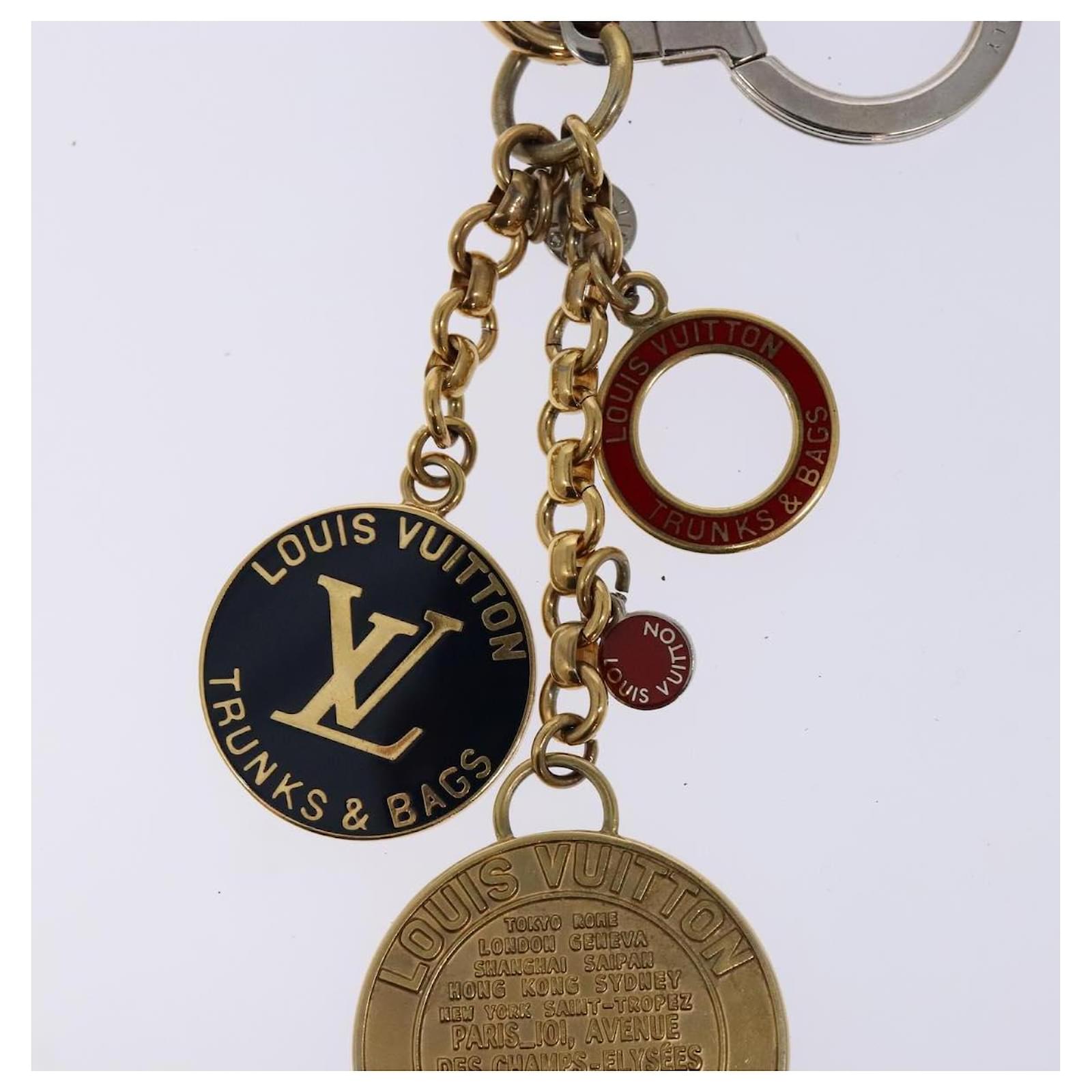 LOUIS VUITTON Porte Cles Chainne Key Holder metal T&B Gold M60076 LV Auth 135692 Golden  ref.2420446