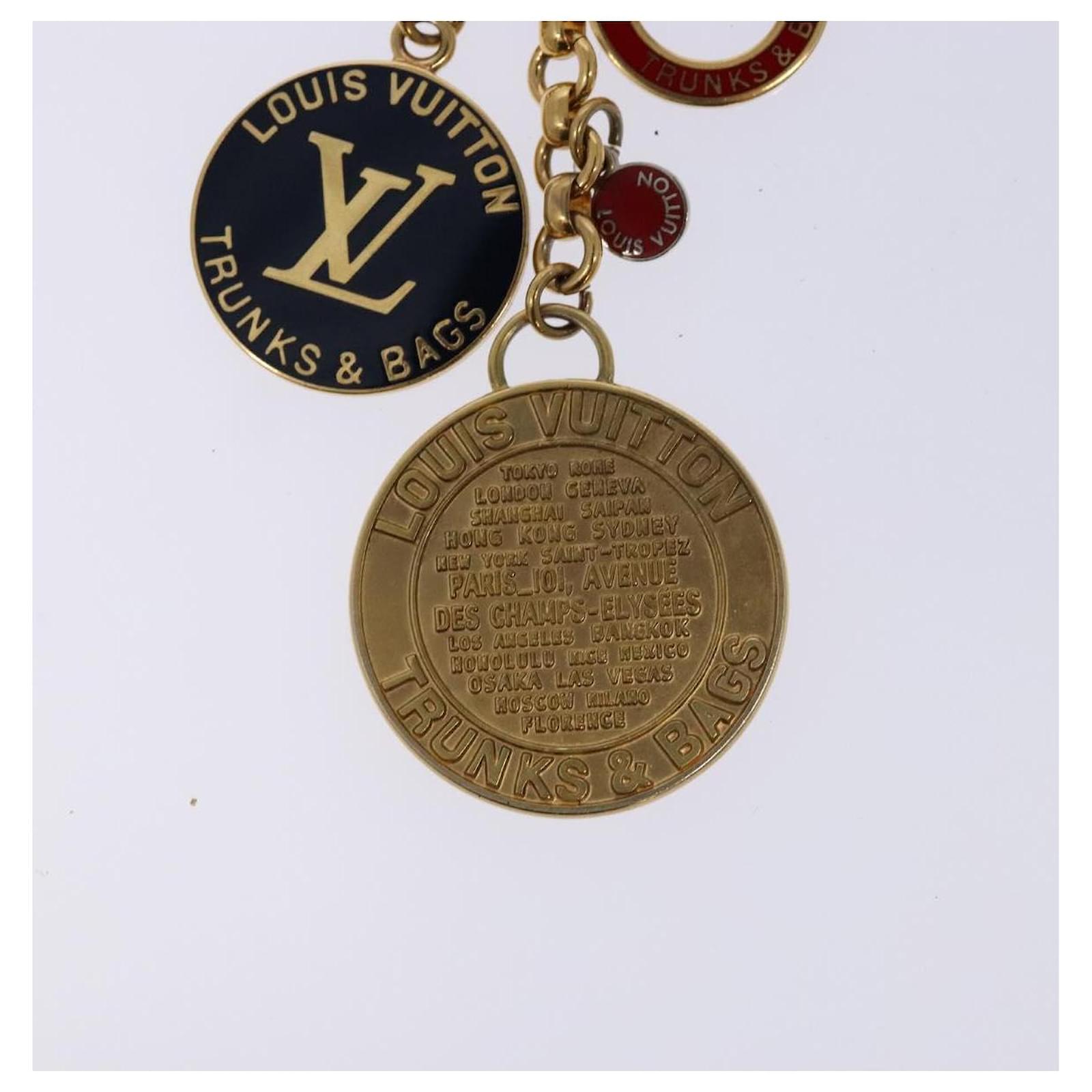 LOUIS VUITTON Porte Cles Chainne Key Holder metal T&B Gold M60076 LV Auth 135692 Golden  ref.2420446