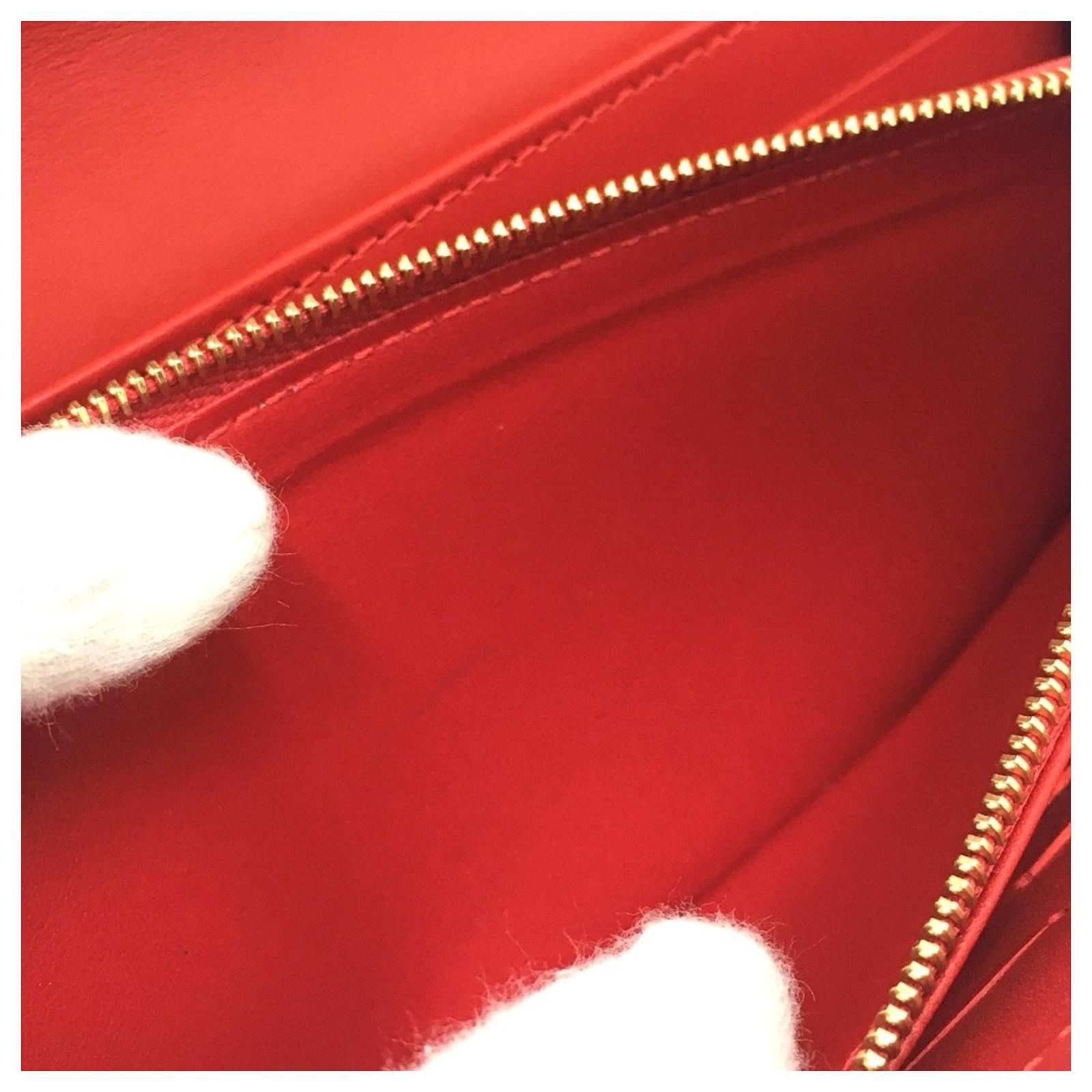Louis Vuitton Monogram Vernis Portefeuille Sarah Bird Long Wallet Red Fuschia Patent leather  ref.2420617