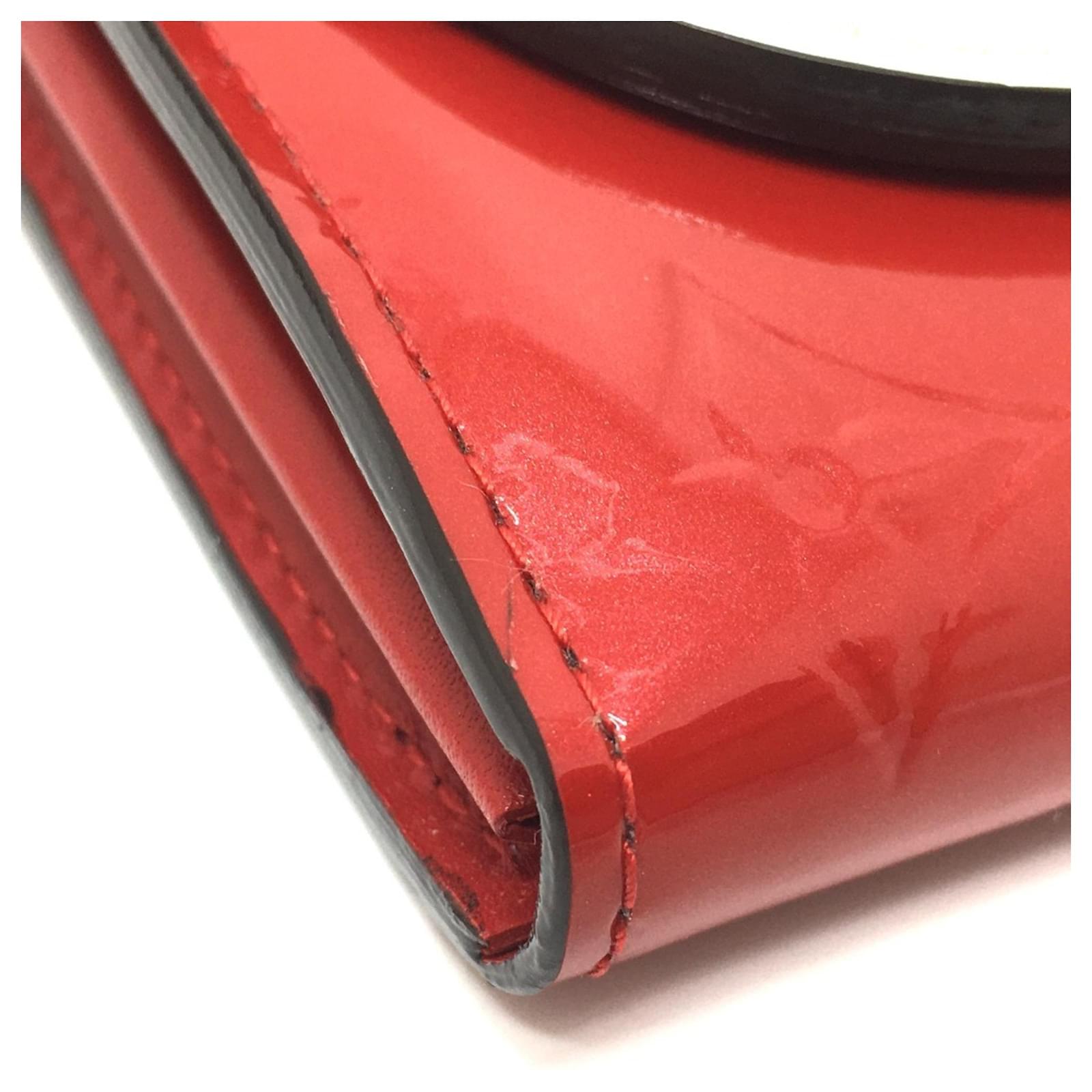 Louis Vuitton Monogram Vernis Portefeuille Sarah Bird Long Wallet Red Fuschia Patent leather  ref.2420617
