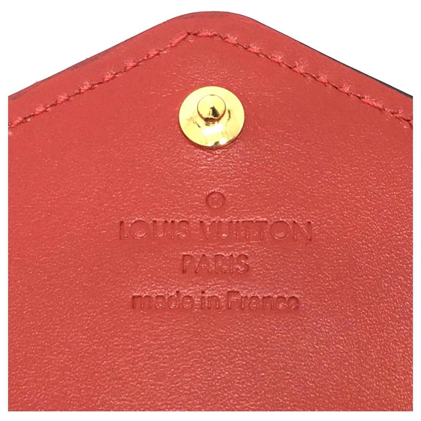 Louis Vuitton Monogram Vernis Portefeuille Sarah Bird Long Wallet Red Fuschia Patent leather  ref.2420617