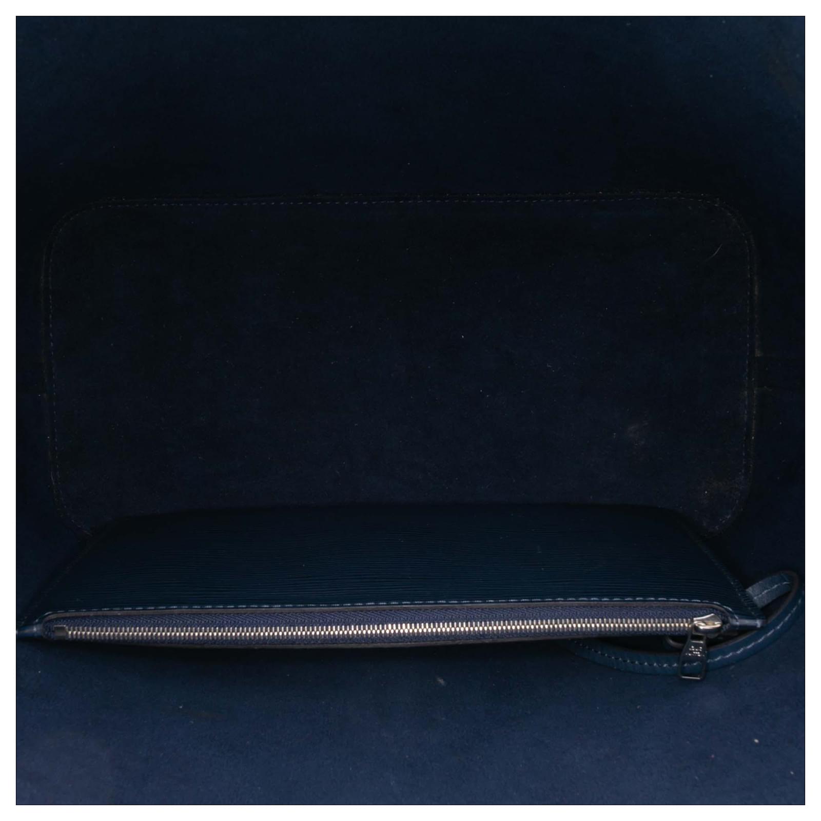 Louis Vuitton Blue Epi Neverfull MM Dark blue Leather ref.2420811