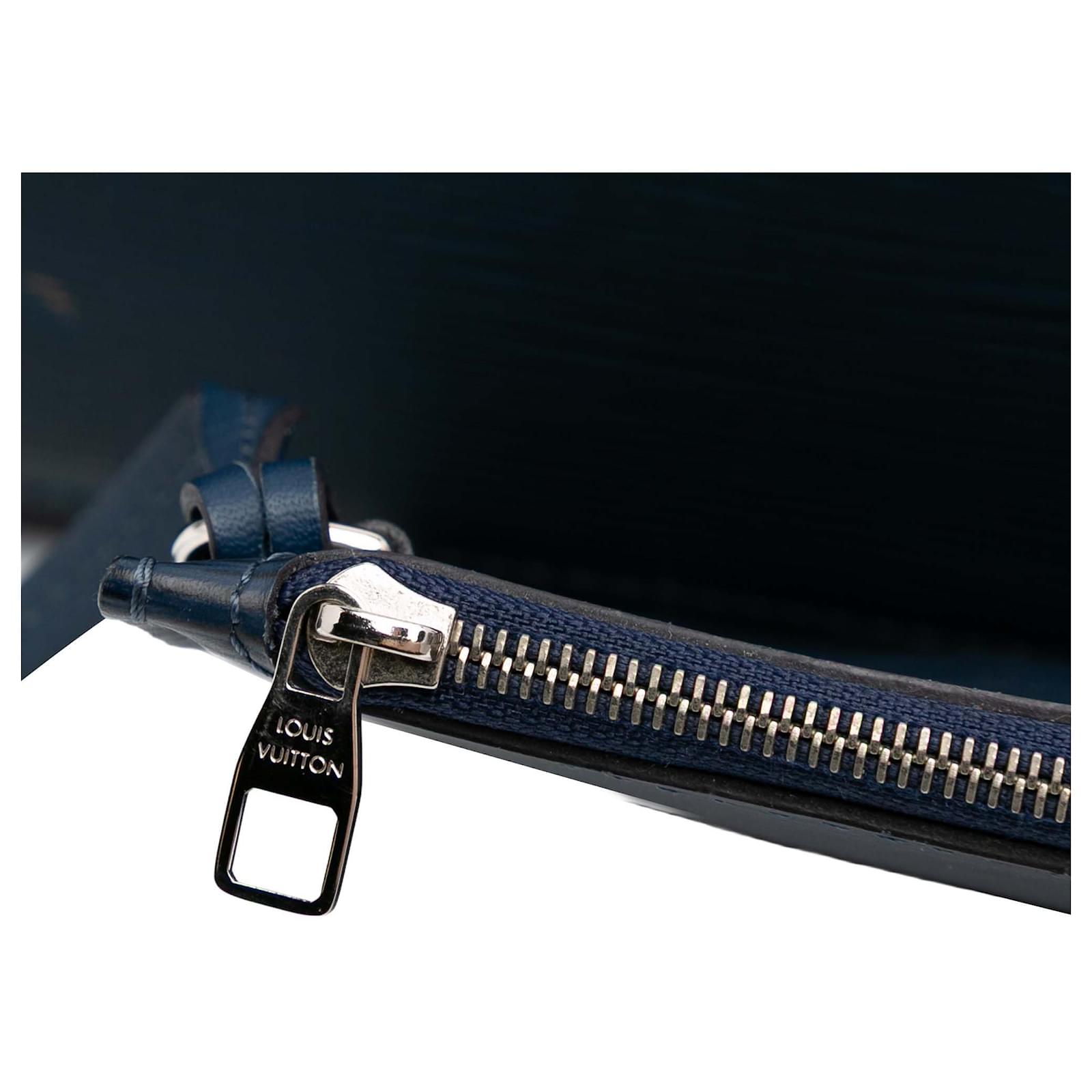 Louis Vuitton Blue Epi Neverfull MM Dark blue Leather ref.2420811