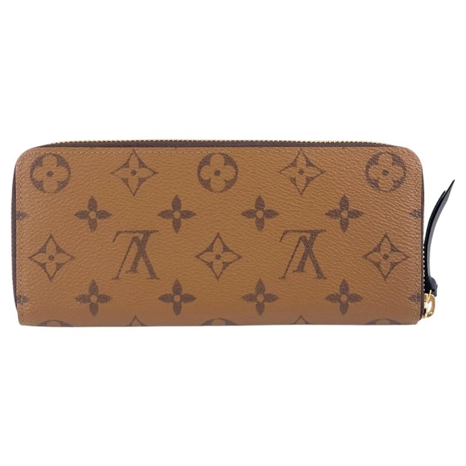 Louis Vuitton Portefeuille Clemence Long Wallet Brown Monogram Cloth  ref.2421033
