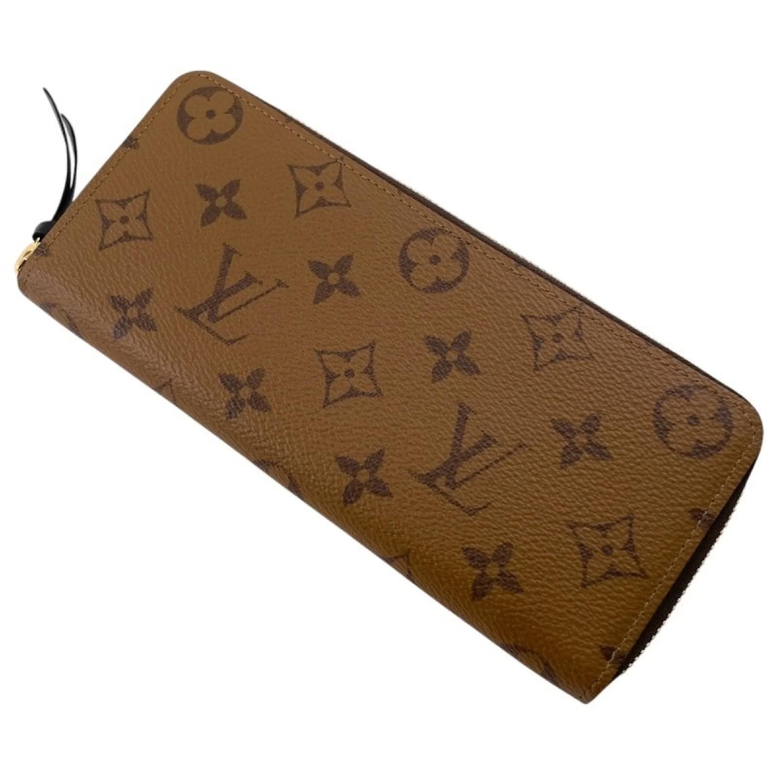 Louis Vuitton Portefeuille Clemence Long Wallet Brown Monogram Cloth  ref.2421033