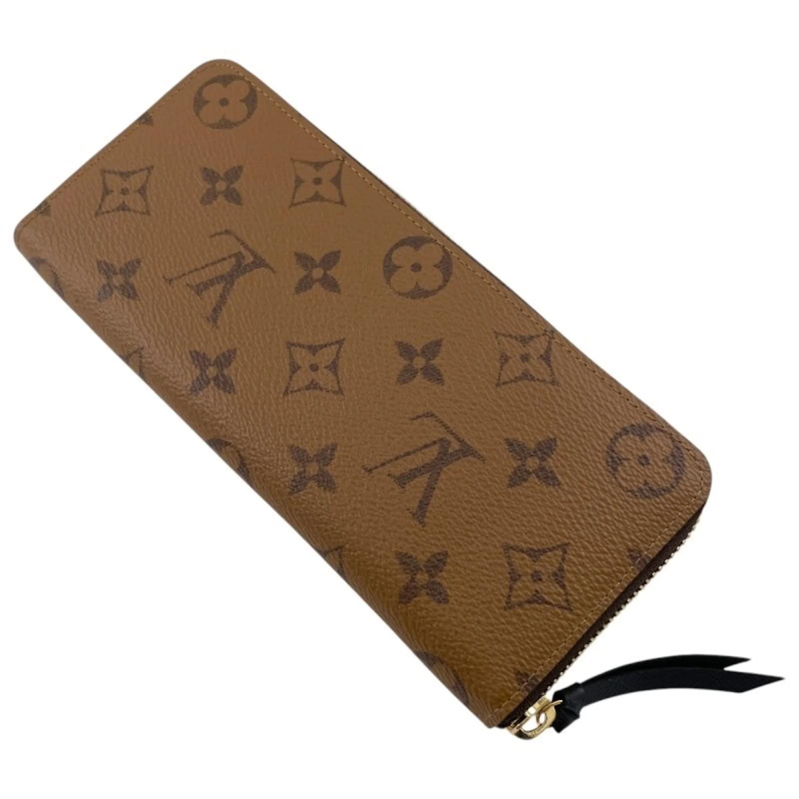 Louis Vuitton Portefeuille Clemence Long Wallet Brown Monogram Cloth  ref.2421033