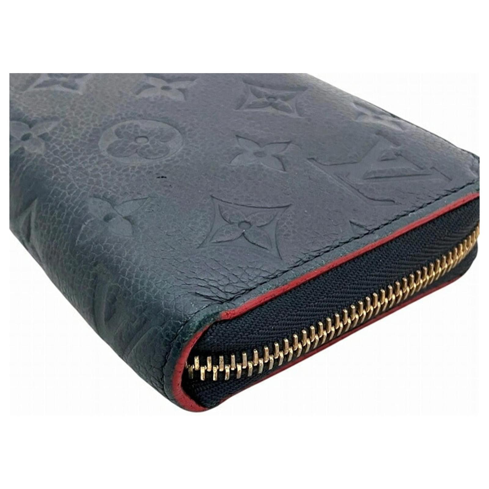 Louis Vuitton Monogram Empreinte Zippy Wallet Red Leather  ref.2421084