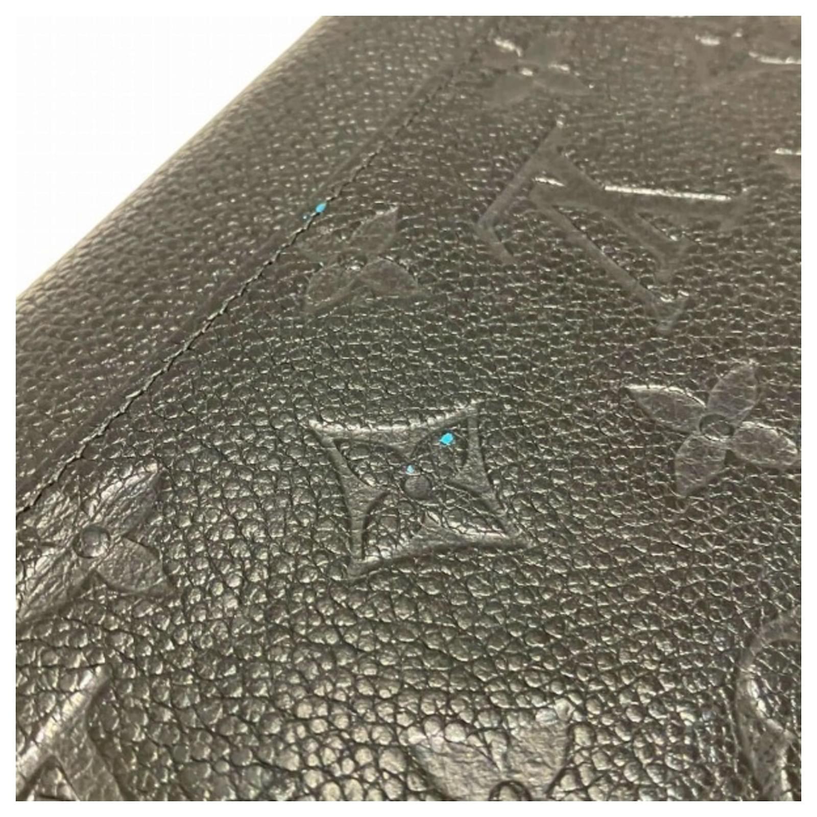 Sarah Louis Vuitton Monogram Empreinte Long Wallet Black Cloth  ref.2421090