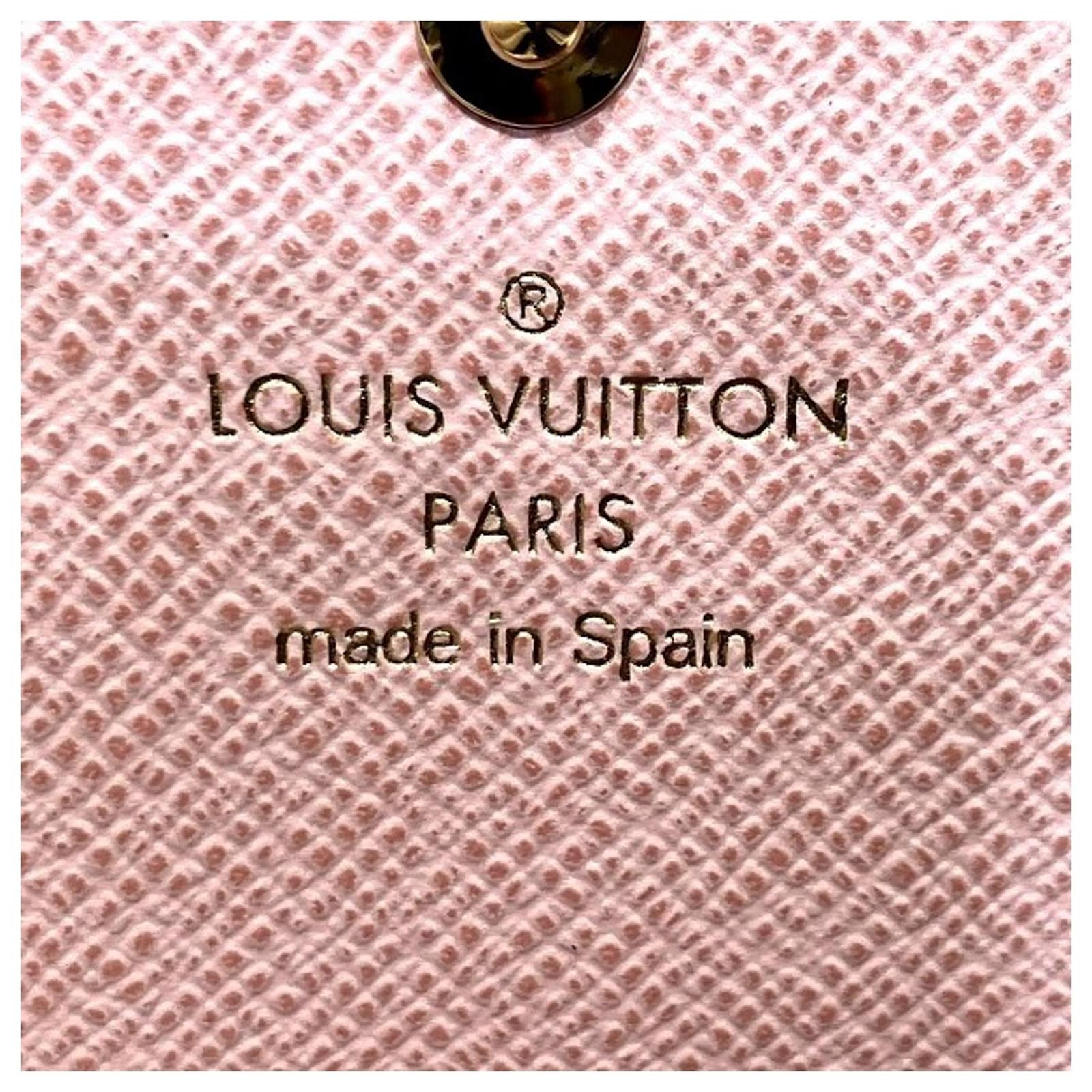 Louis Vuitton Damier Portefeuille Sarah Bifold Wallet Brown Pink Leather Plastic  ref.2421099