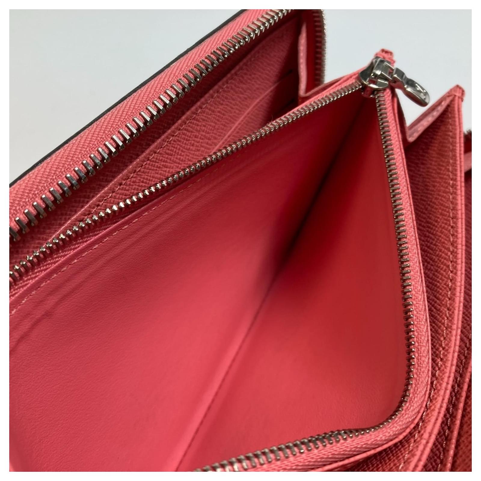 Louis Vuitton Epi Zippy Wallet Pink Coral Leather  ref.2421125