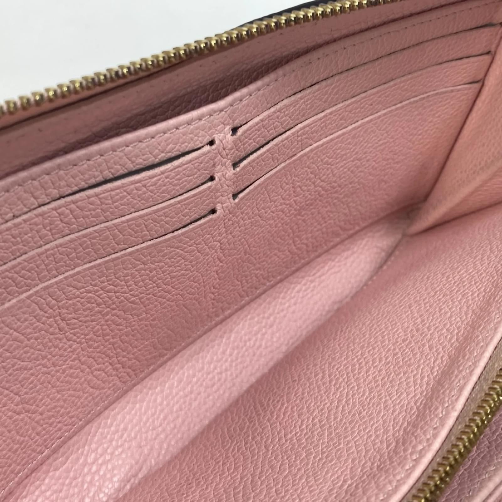 Louis Vuitton Monogram Empreinte Long Wallet Pink Cloth  ref.2421130
