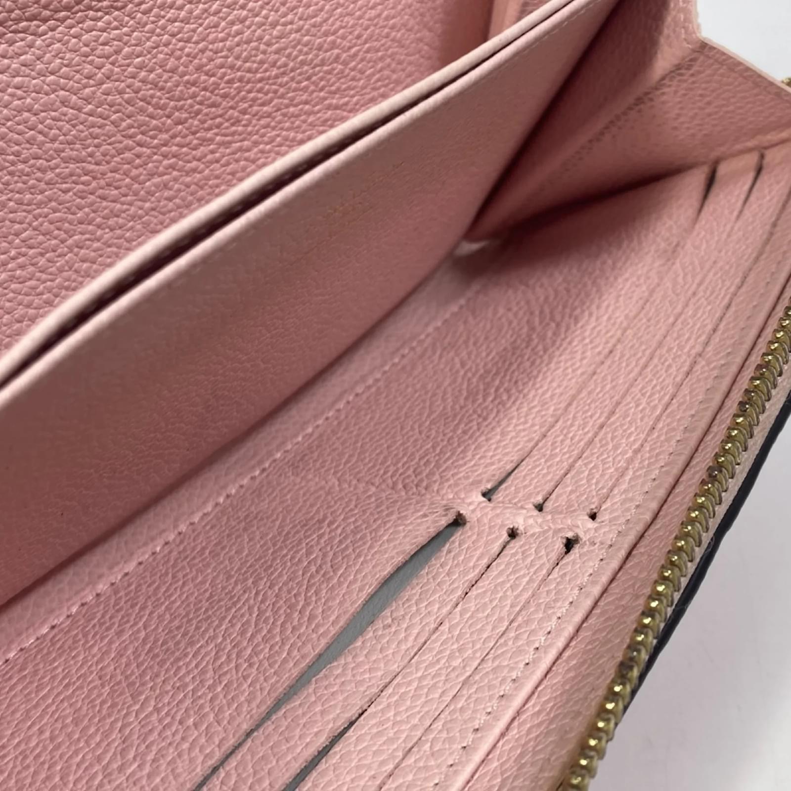 Louis Vuitton Monogram Empreinte Long Wallet Pink Cloth  ref.2421130