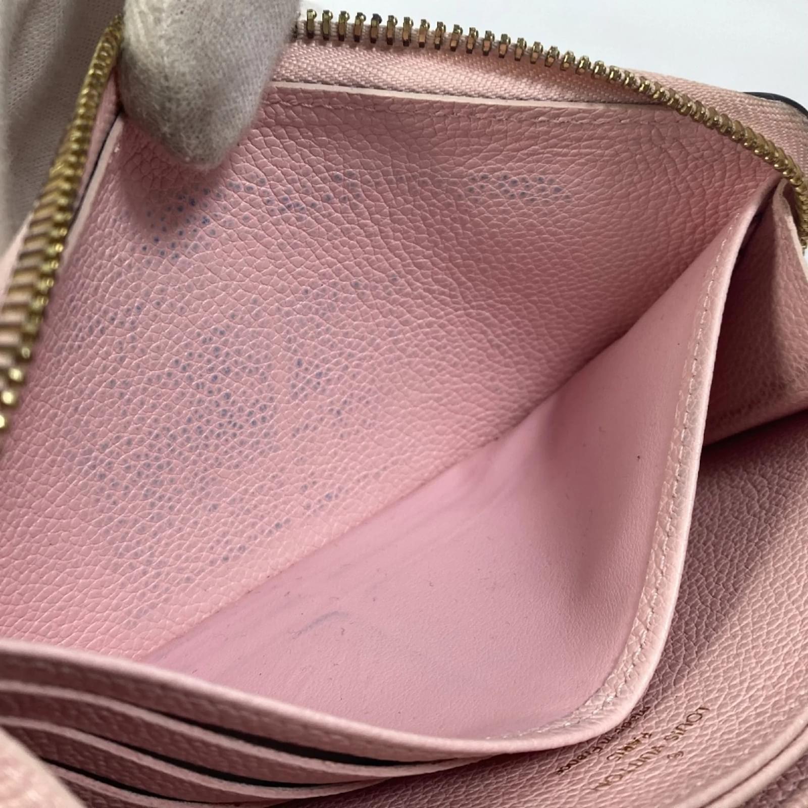 Louis Vuitton Monogram Empreinte Long Wallet Pink Cloth  ref.2421130