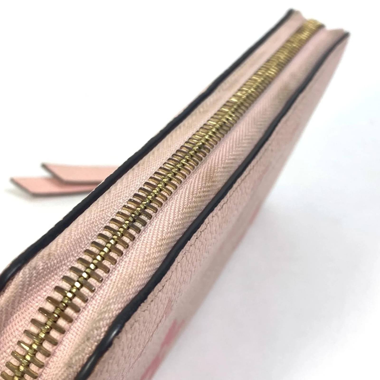 Louis Vuitton Monogram Empreinte Long Wallet Pink Cloth  ref.2421130