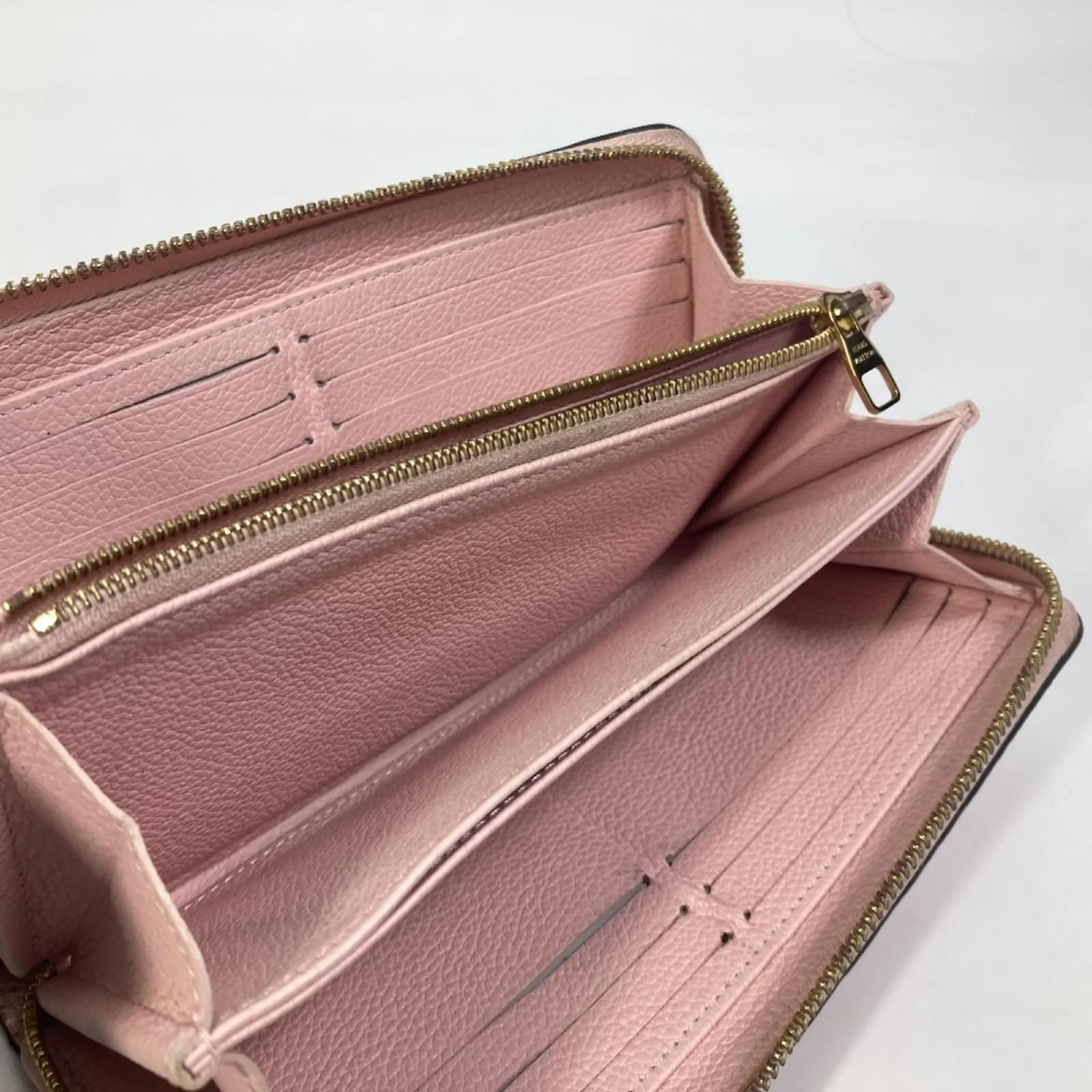 Louis Vuitton Monogram Empreinte Long Wallet Pink Cloth  ref.2421130