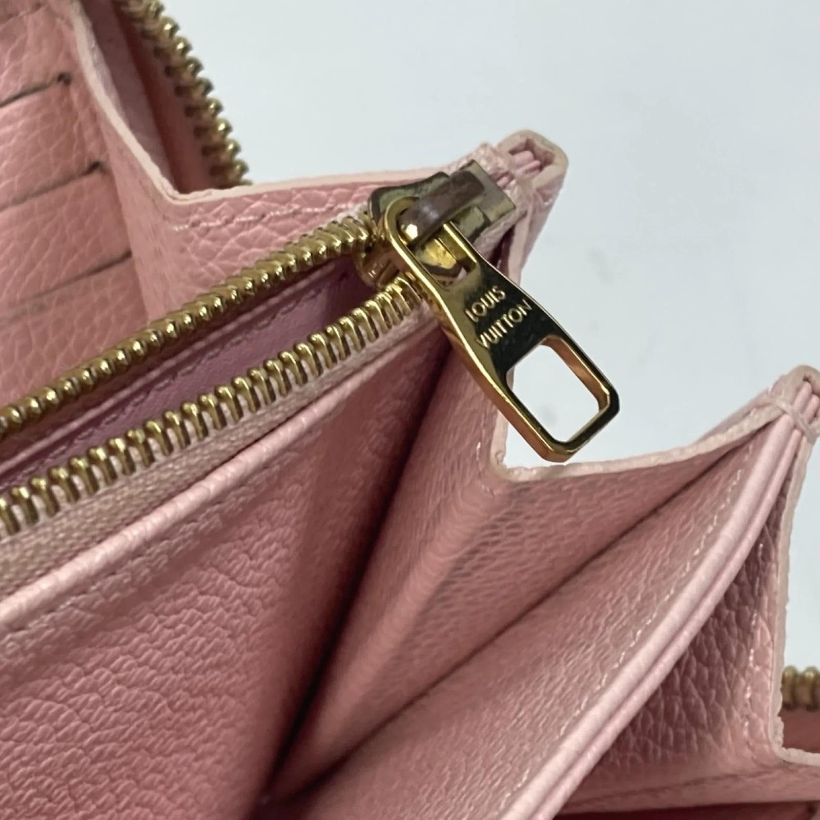 Louis Vuitton Monogram Empreinte Long Wallet Pink Cloth  ref.2421130