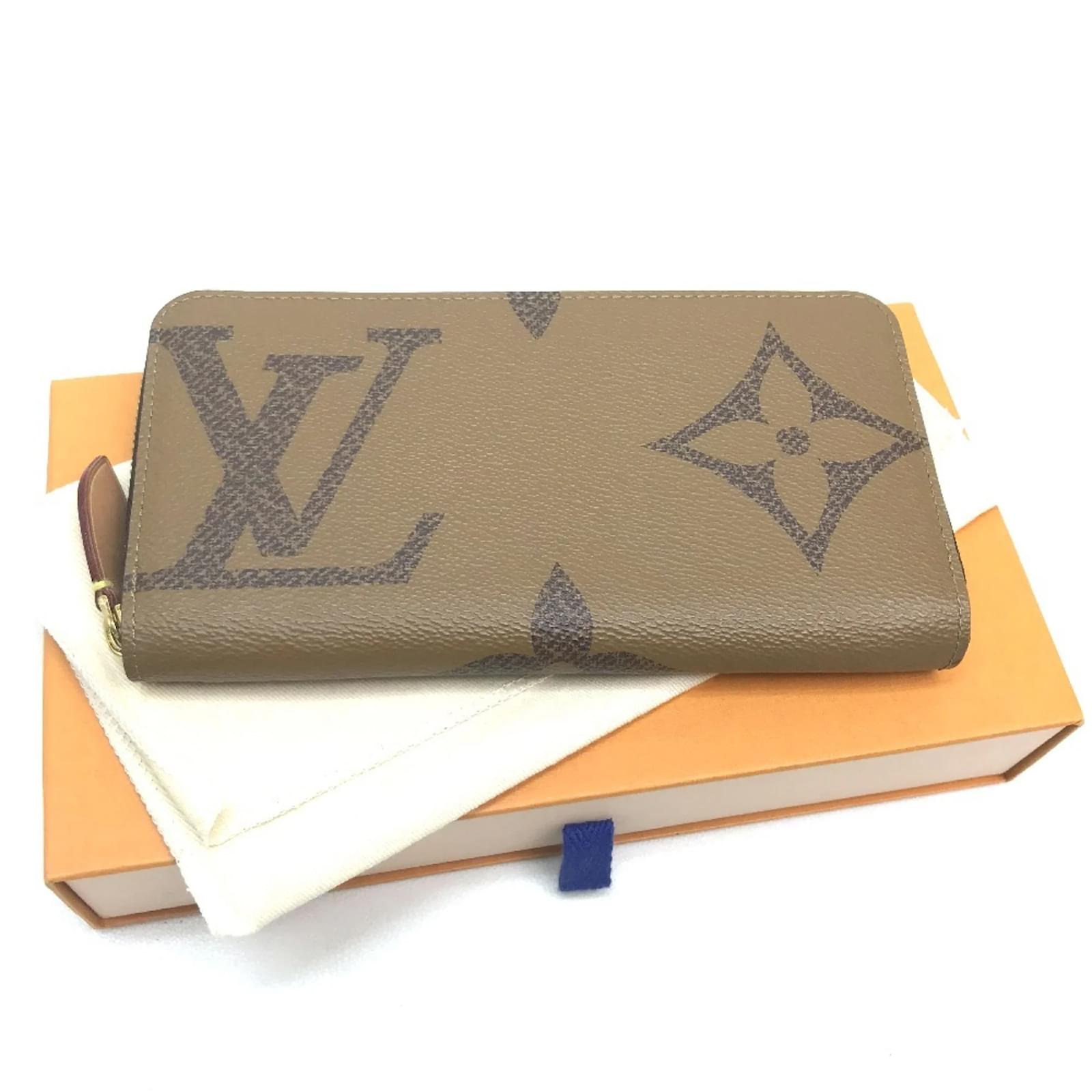 Louis Vuitton Monogram Reverse Zippy Wallet Brown Cloth  ref.2421142
