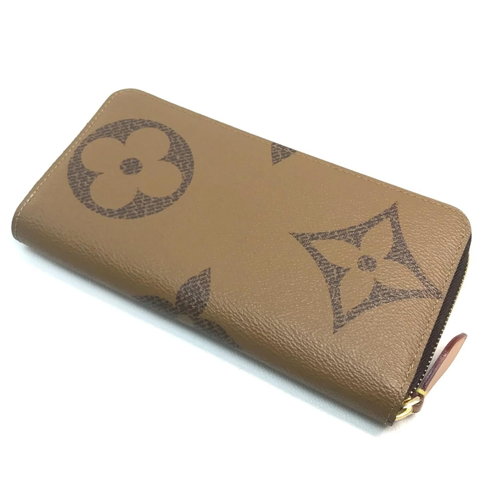 Louis Vuitton Monogram Reverse Zippy Wallet Brown Cloth  ref.2421142