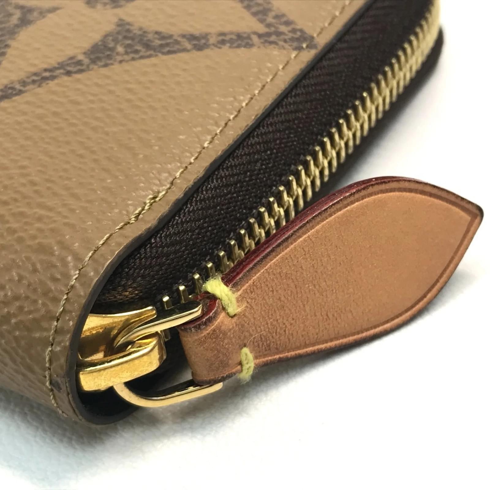 Louis Vuitton Monogram Reverse Zippy Wallet Brown Cloth  ref.2421142