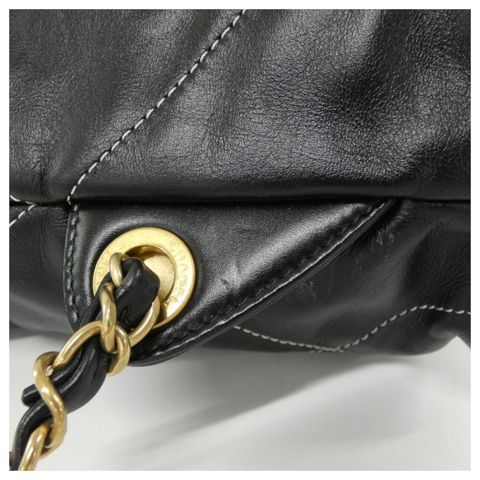Chanel Backpack 22 Chain As3313 Leather Black Chanel 22 Backpack Lamb Black | SACLÀB main image 4