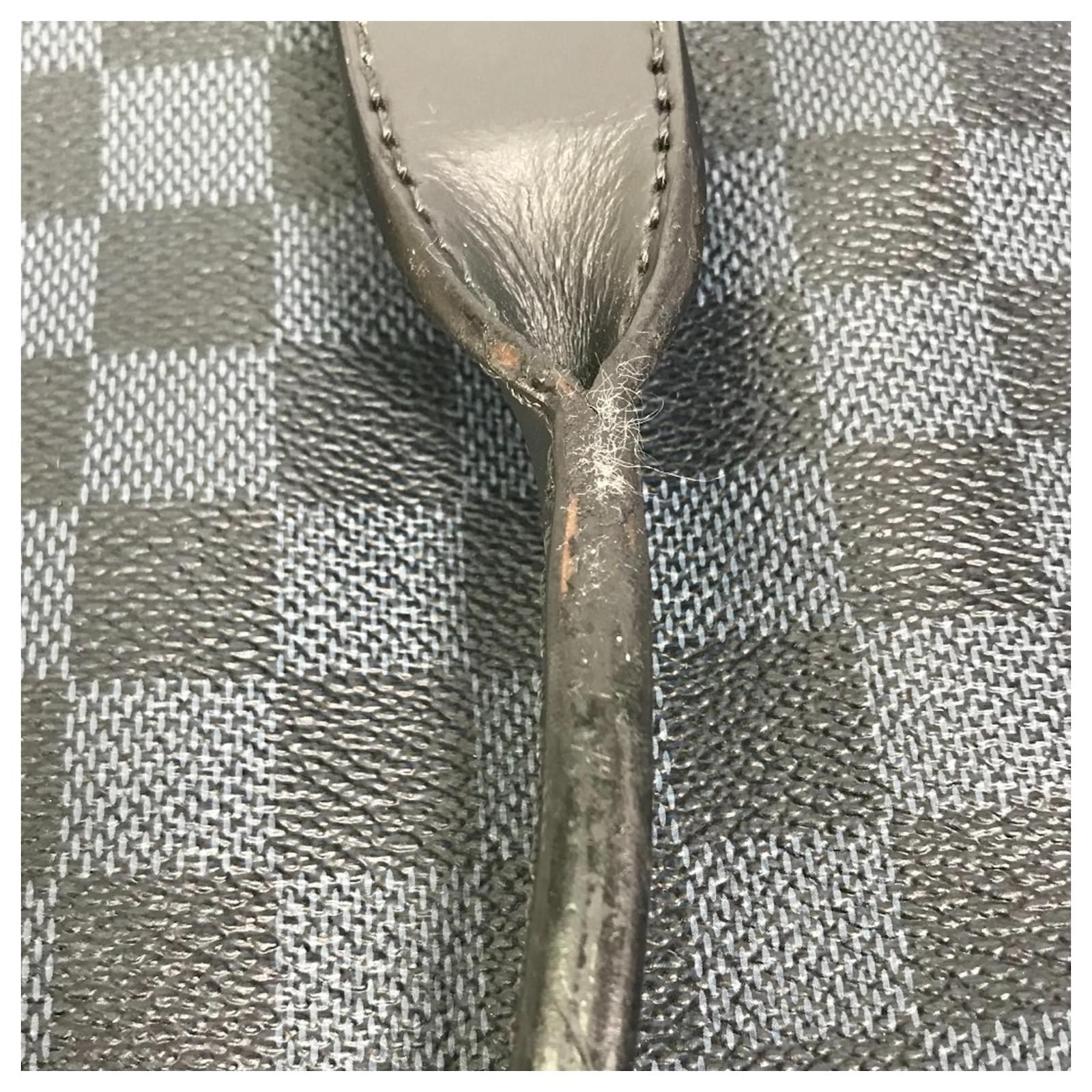 Louis Vuitton Damier Cobalt Cabas Voyage Shoulder Bag Black Navy blue  ref.2422149