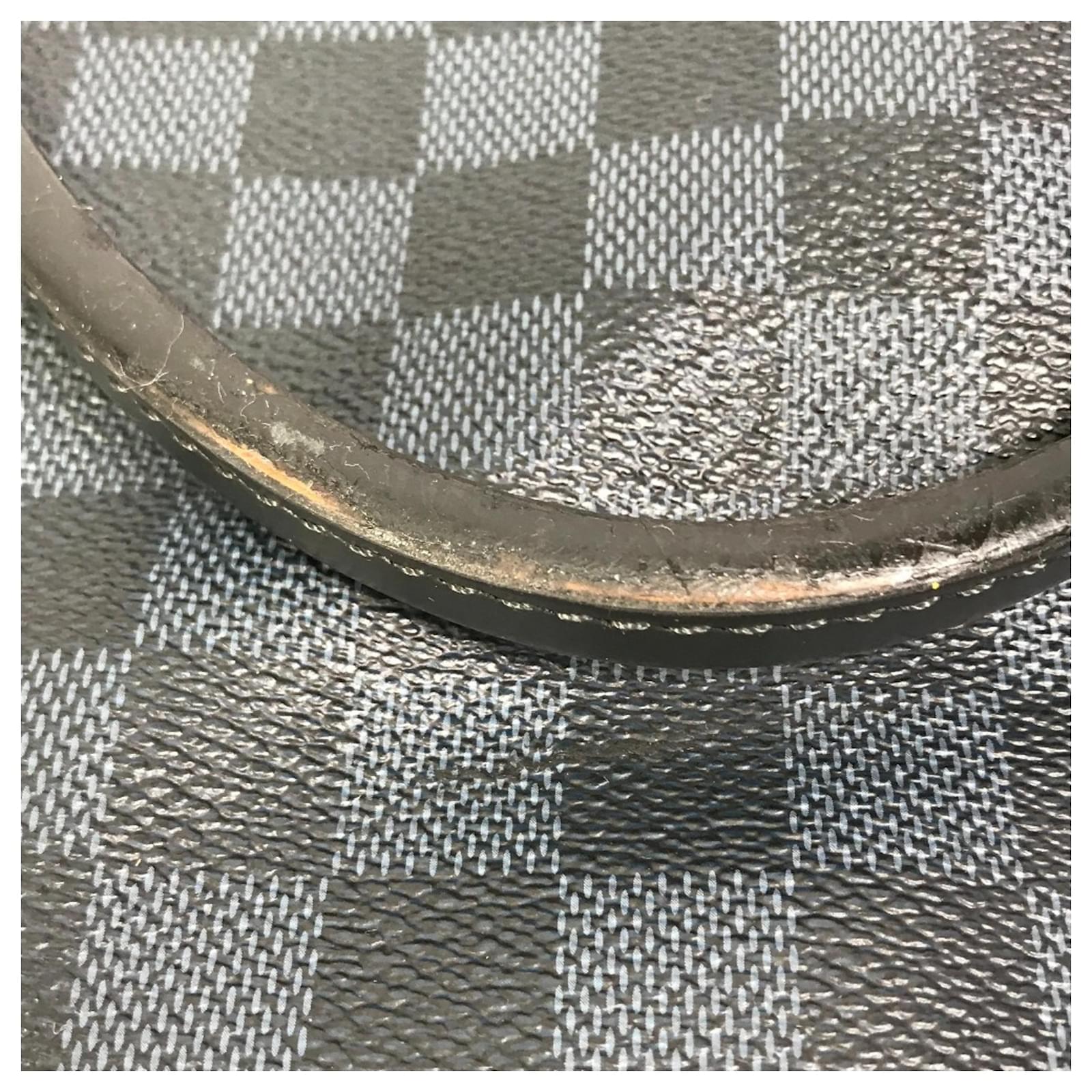 Louis Vuitton Damier Cobalt Cabas Voyage Shoulder Bag Black Navy blue  ref.2422149