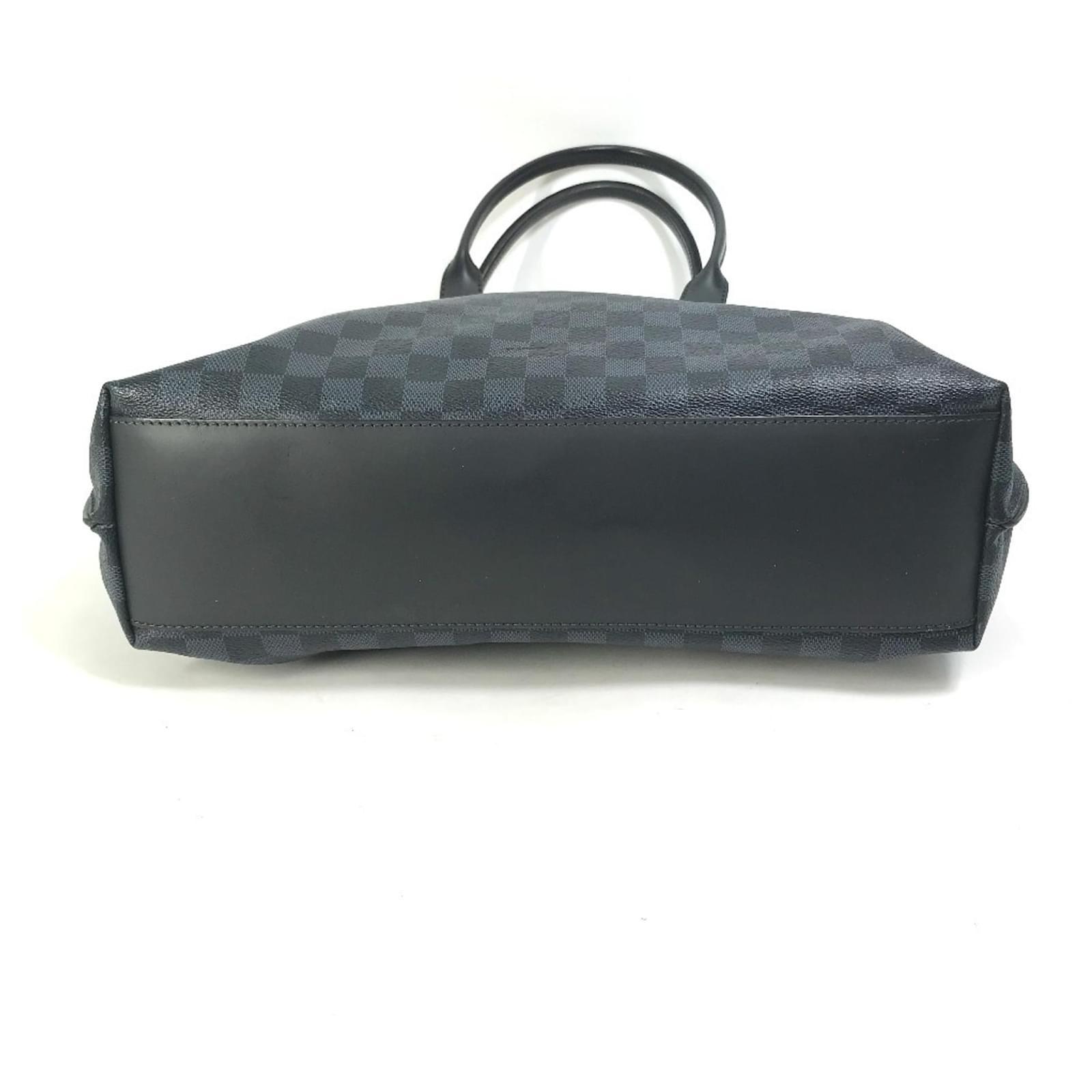 Louis Vuitton Damier Cobalt Cabas Voyage Shoulder Bag Black Navy blue  ref.2422149