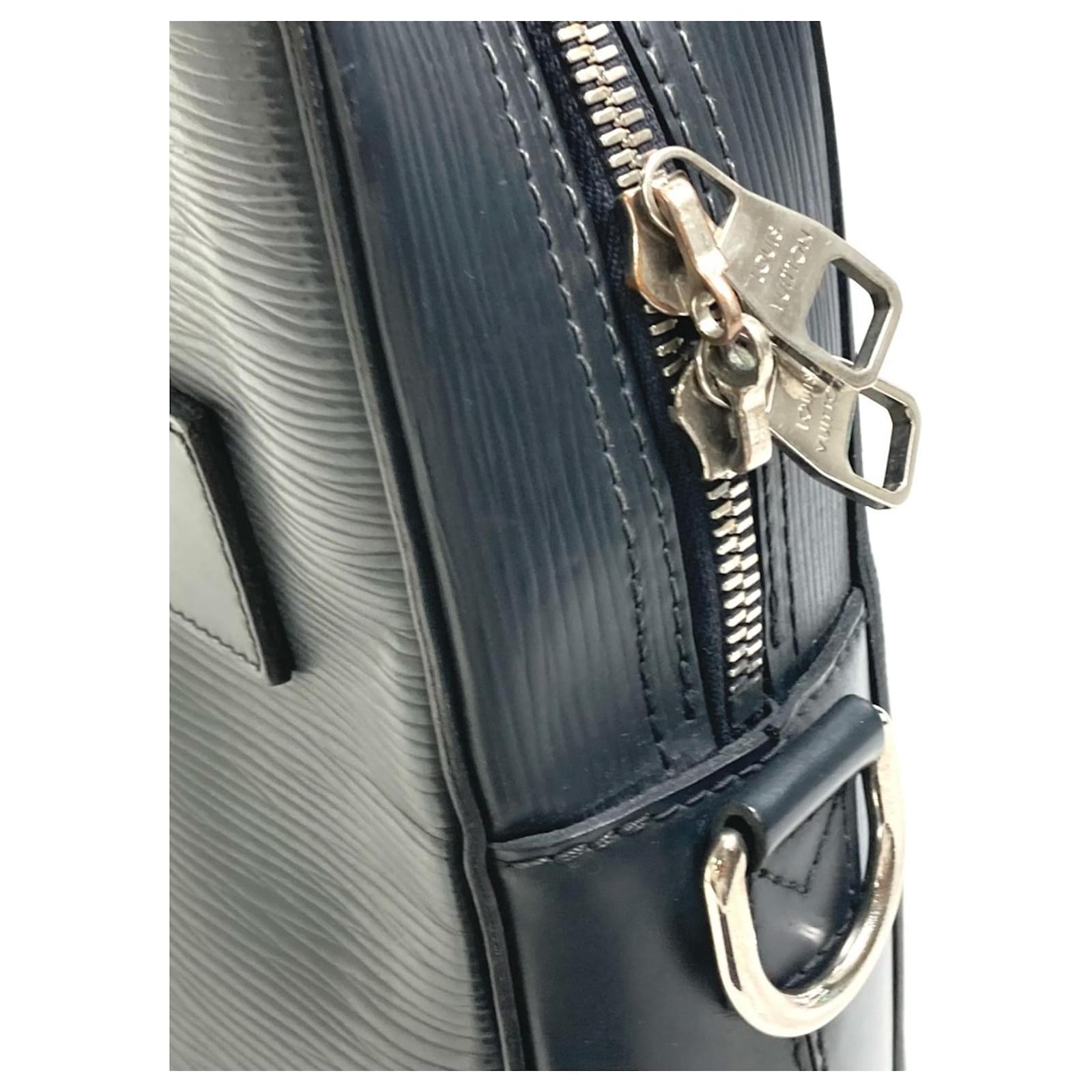 Louis Vuitton Epi Leather Porte Document Handbag Blue Navy blue ref.2422656