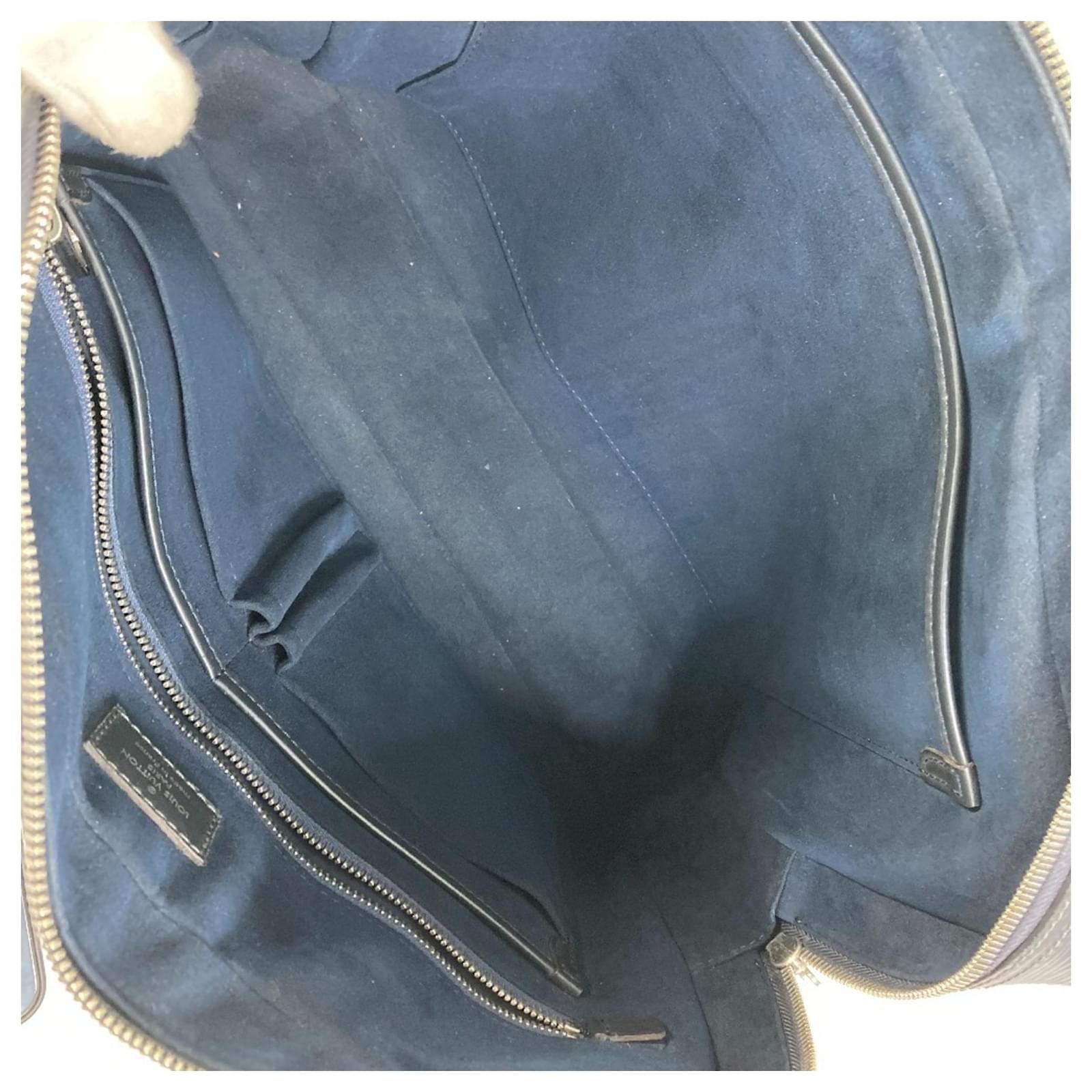 Louis Vuitton Epi Leather Porte Document Handbag Blue Navy blue ref.2422656