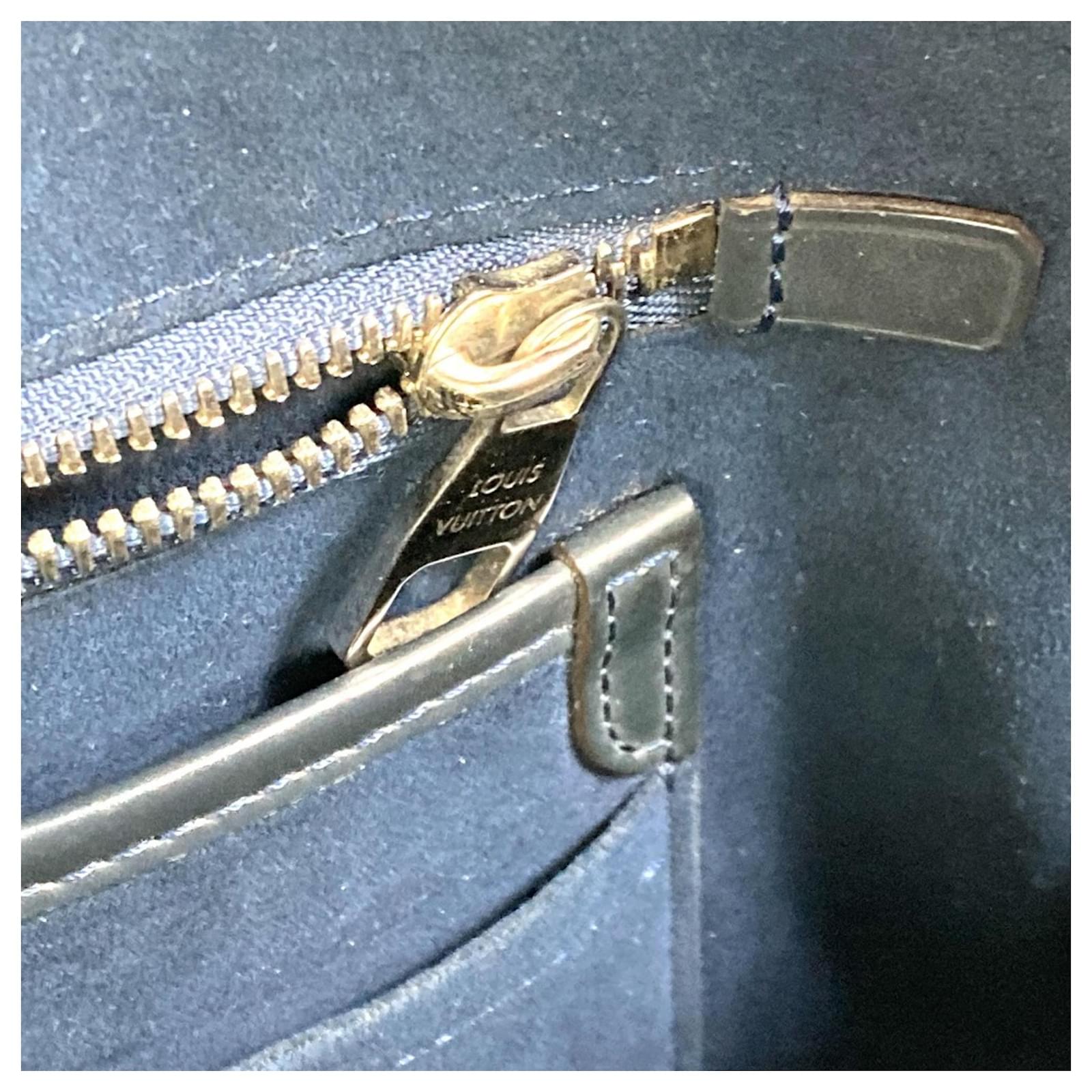 Louis Vuitton Epi Leather Porte Document Handbag Blue Navy blue ref.2422656