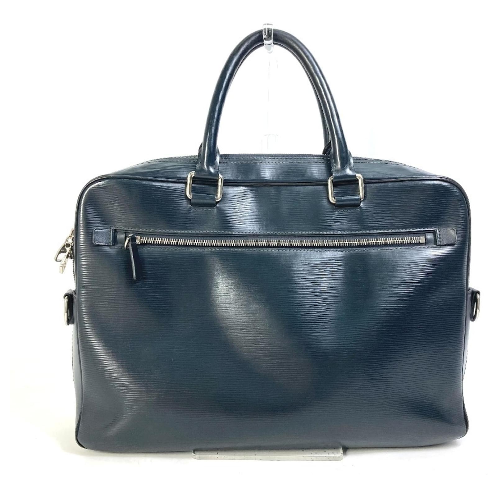Louis Vuitton Epi Leather Porte Document Handbag Blue Navy blue ref.2422656
